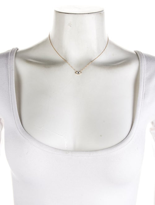 Pendant 14K Sapphire & Enamel Evil Eye Pendant