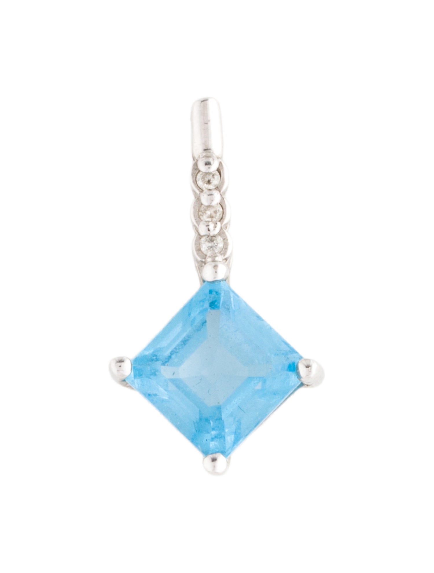 Pendant 14K 2.00ct Topaz & Diamond Pendant