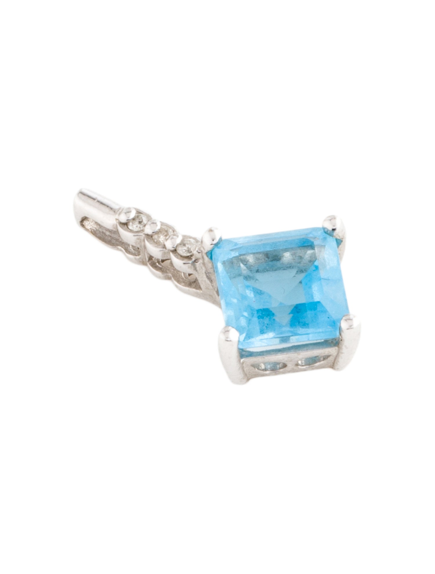 Pendant 14K 2.00ct Topaz & Diamond Pendant