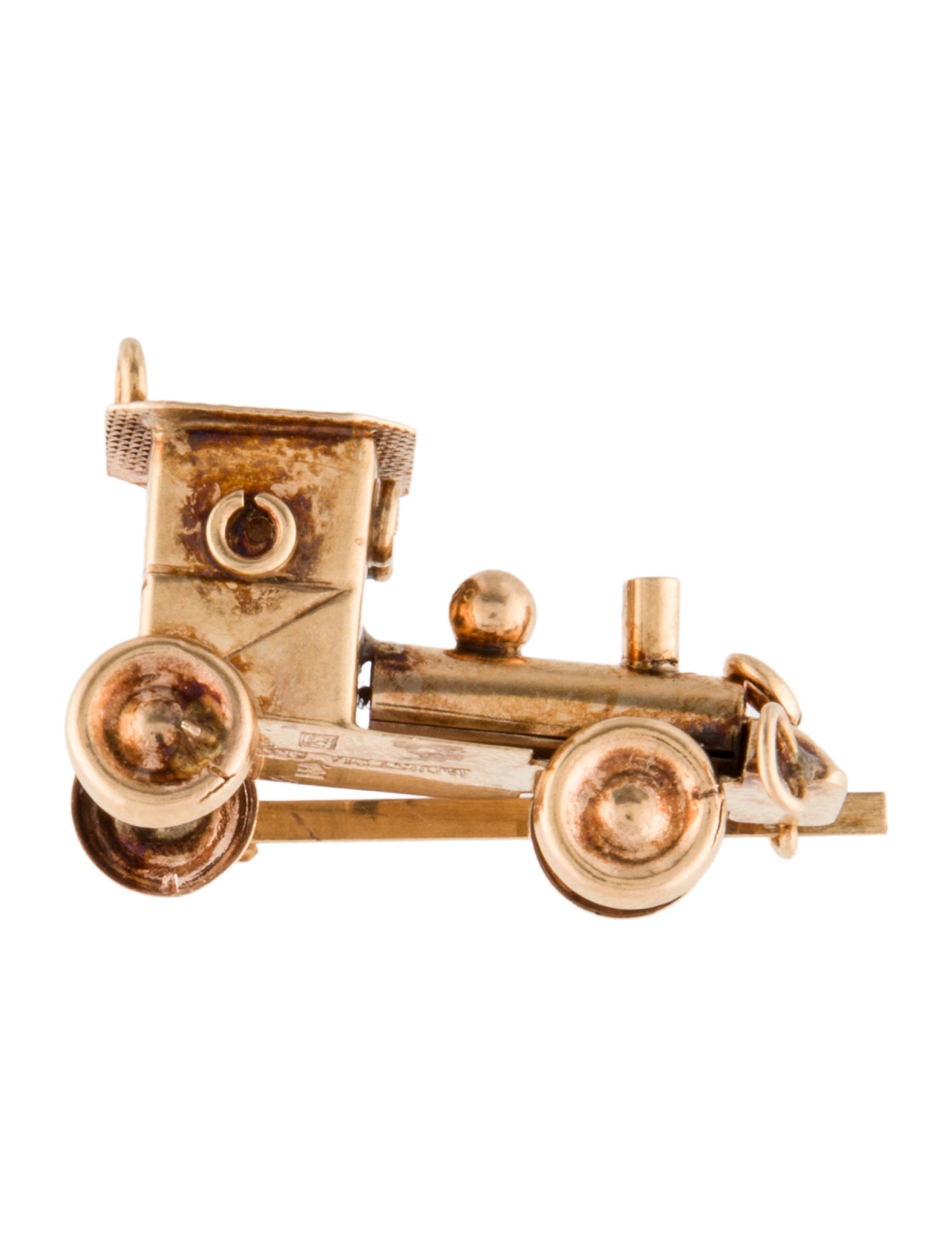 Pendant 18K Locomotive Train Charm