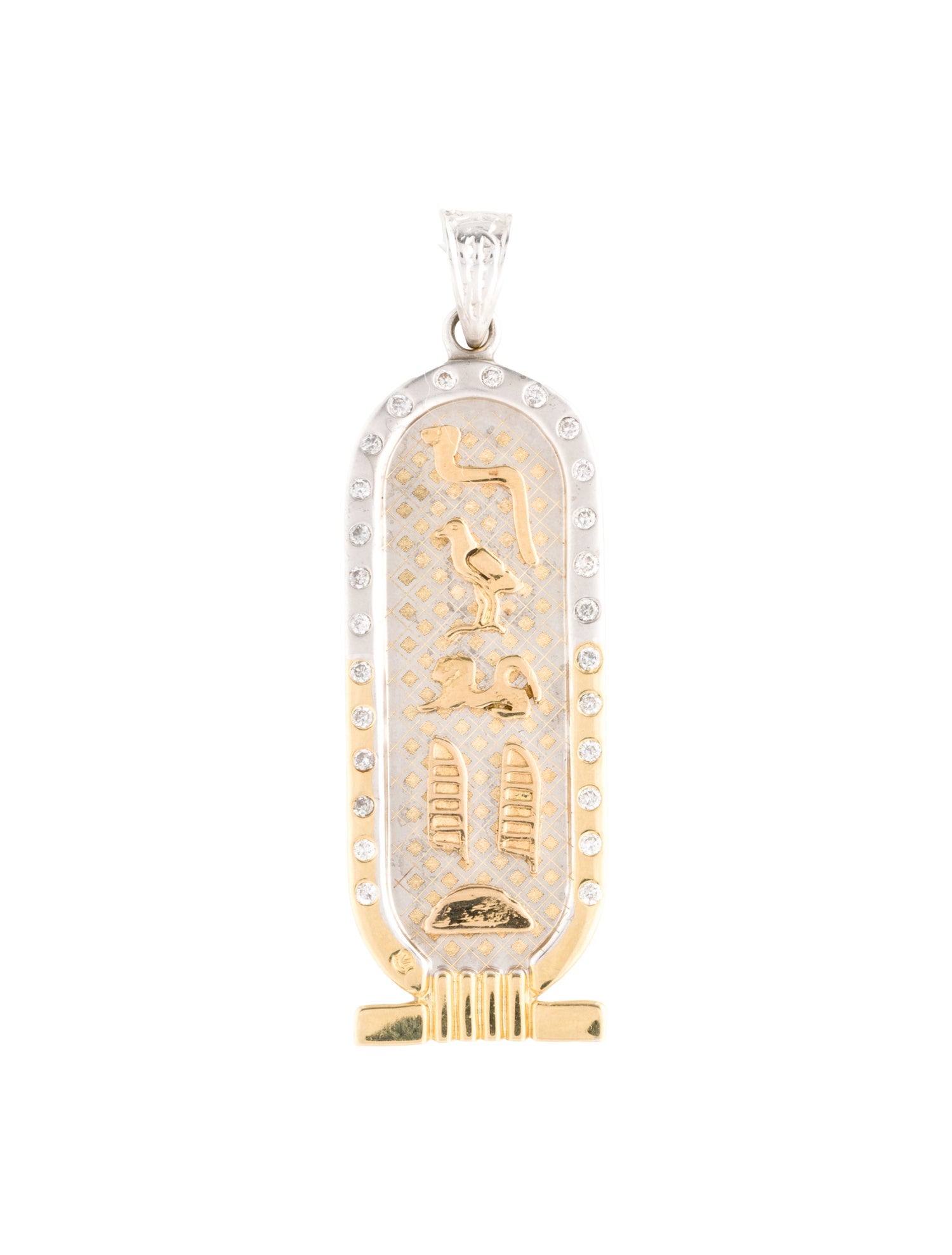Pendant 18K Diamond Cartouche