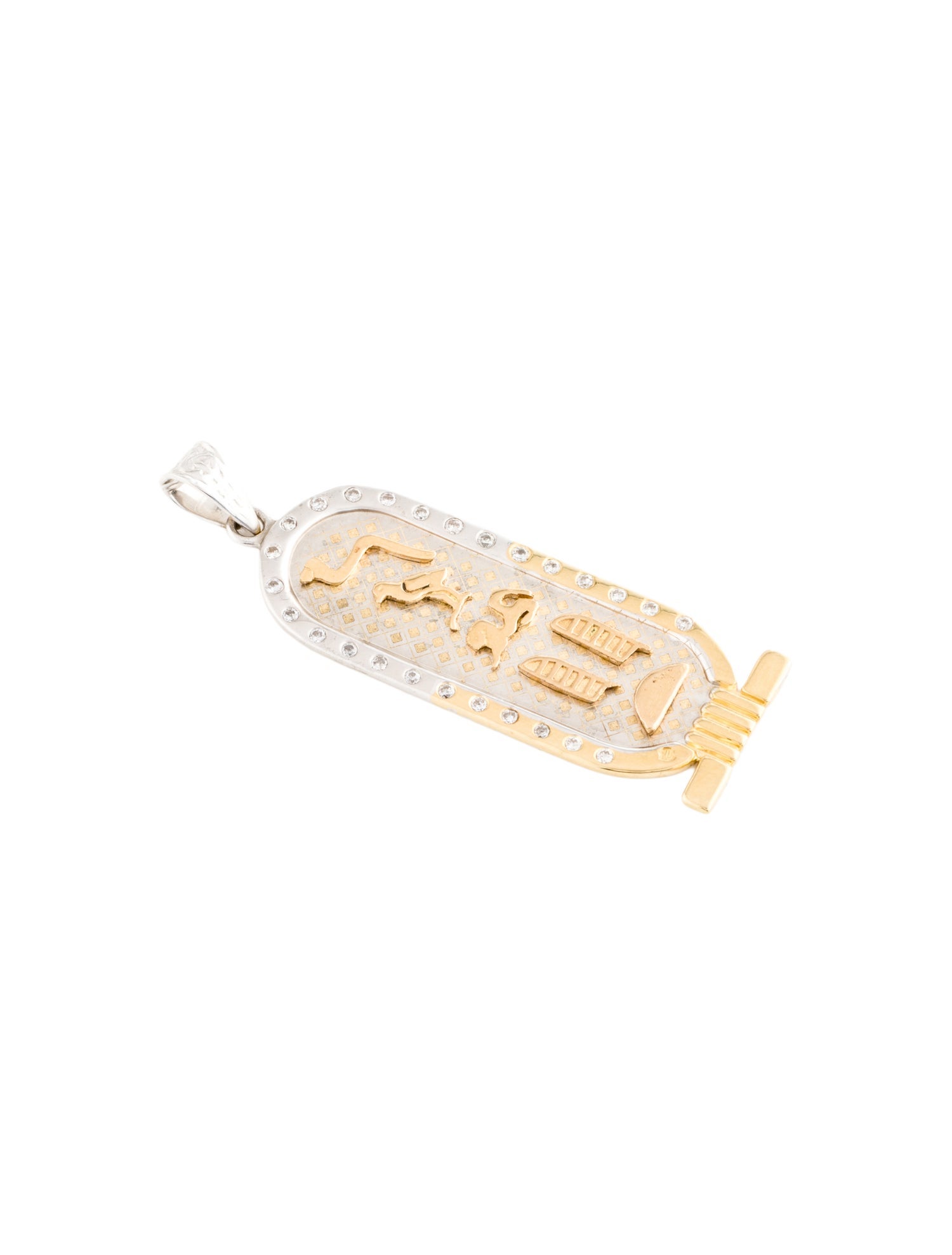 Pendant 18K Diamond Cartouche