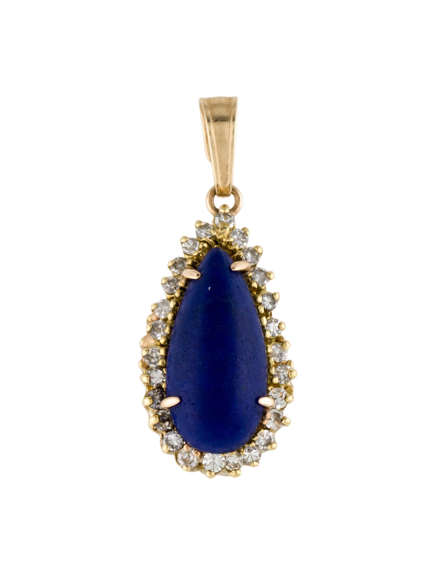 Pendant 14K Lapis Lazuli & Diamond Necklace