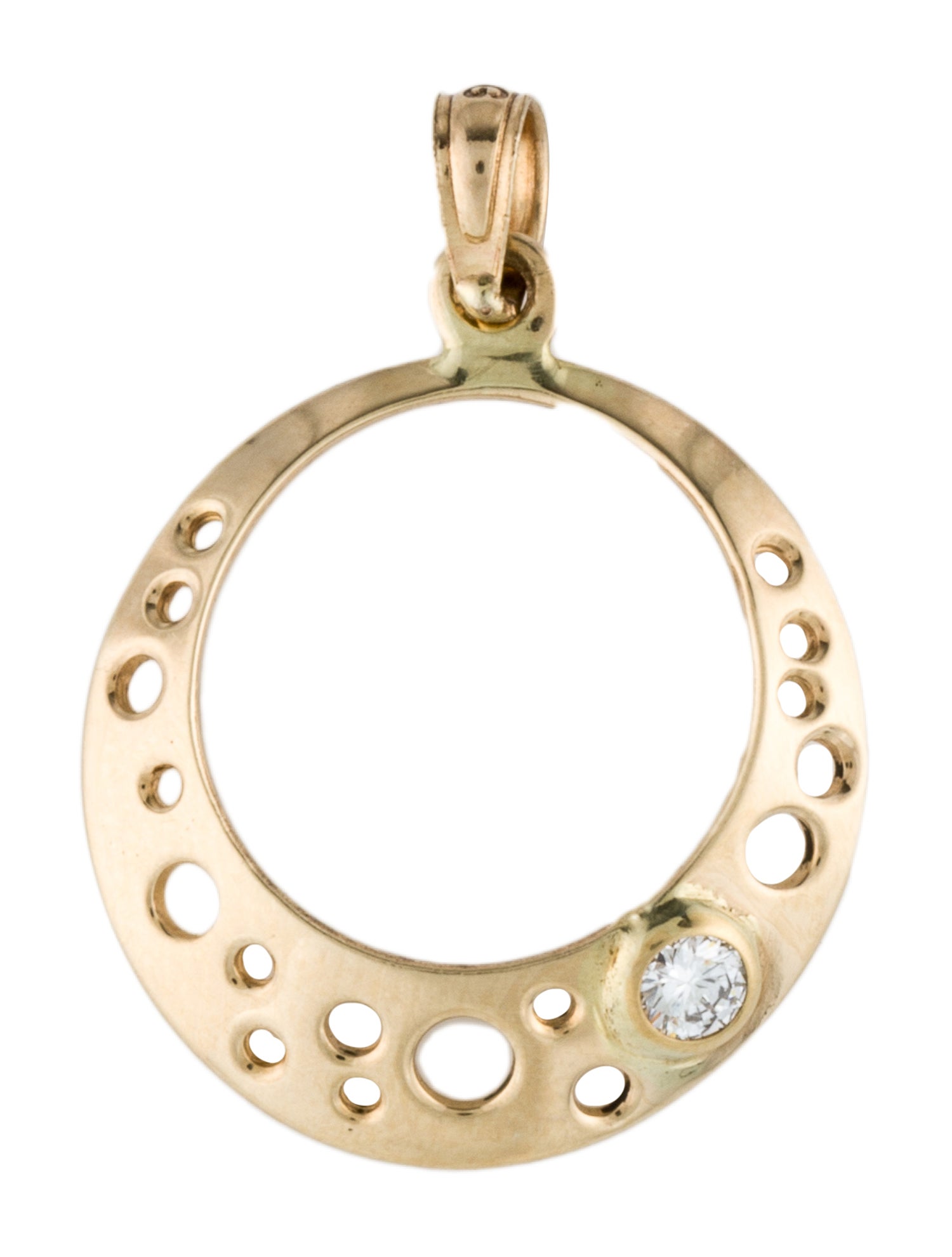 Pendant 14K Diamond Circle