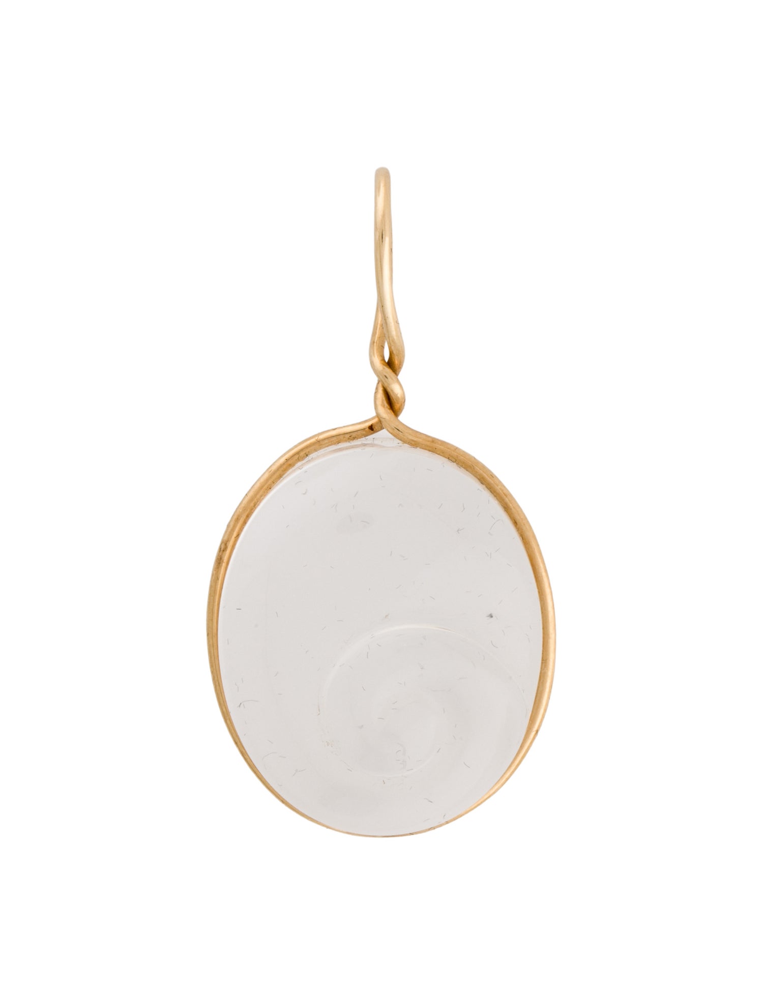 Pendant 14K Carved Quartz Necklace
