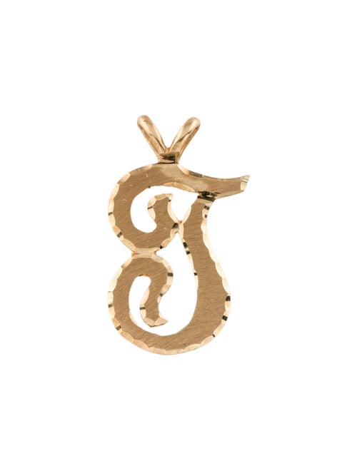 Pendant 14K Initial 'T' Pendant