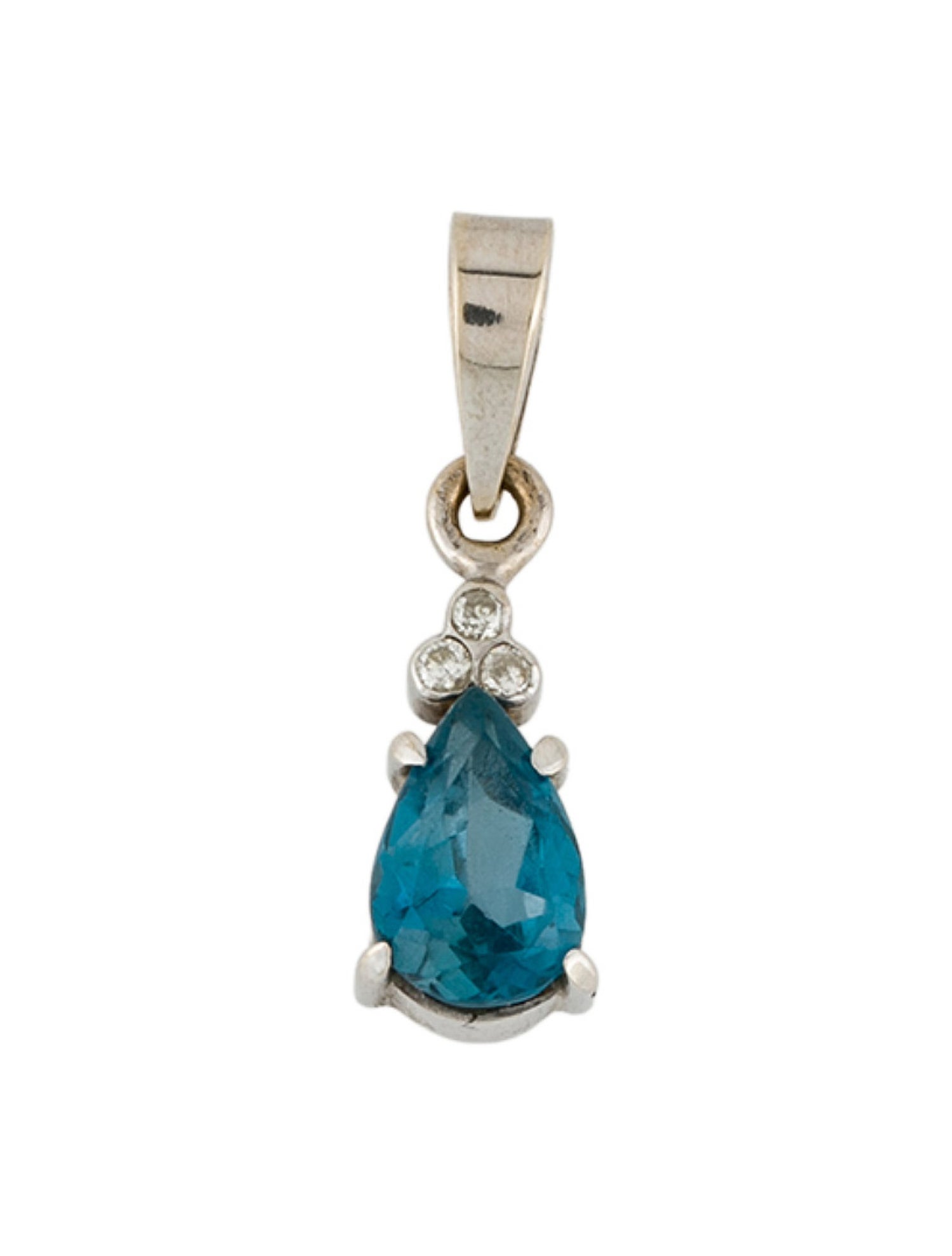 Pendant 18K 1.48ctw Topaz & Diamond
