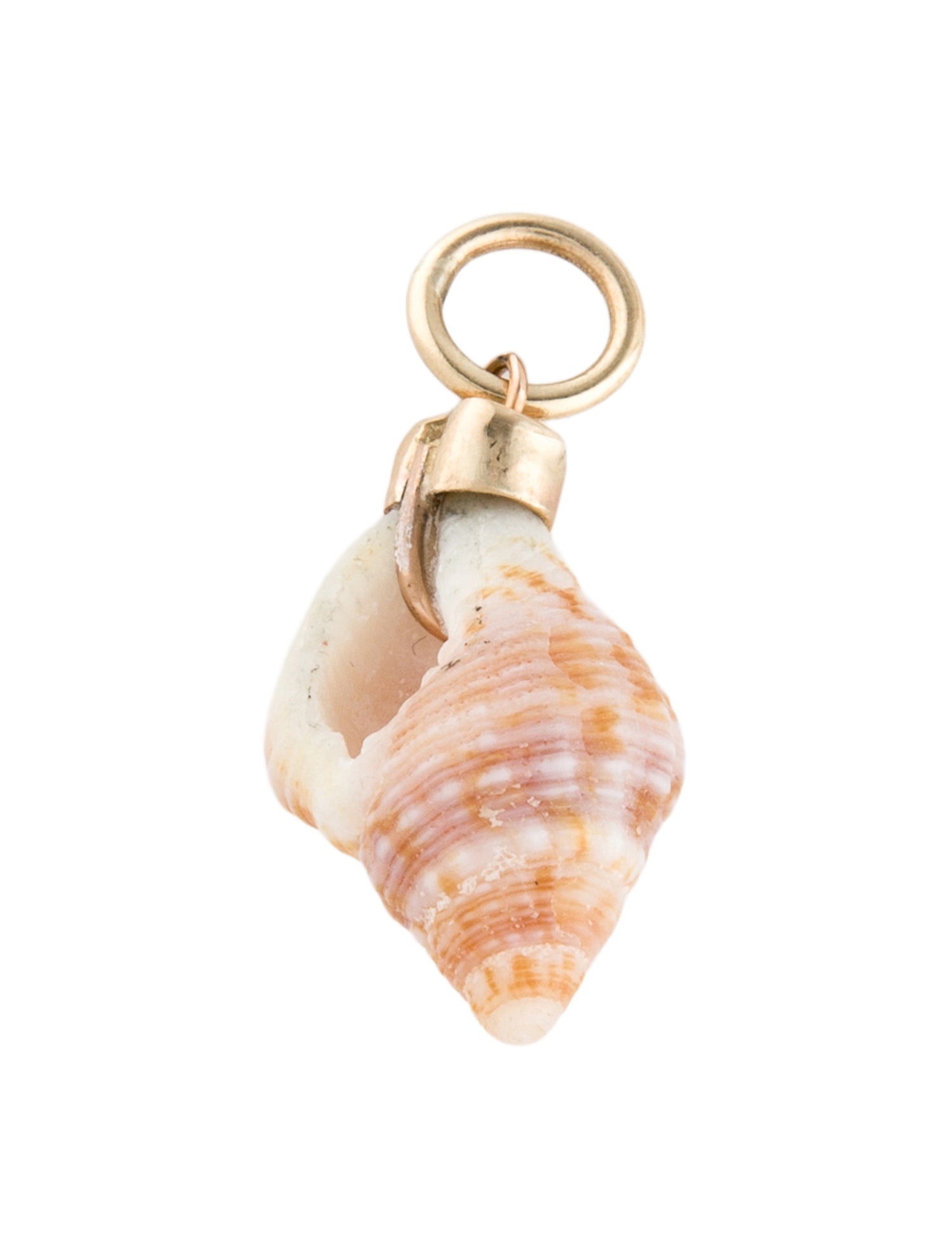 Pendant 14K Shell & Diamond Pendant