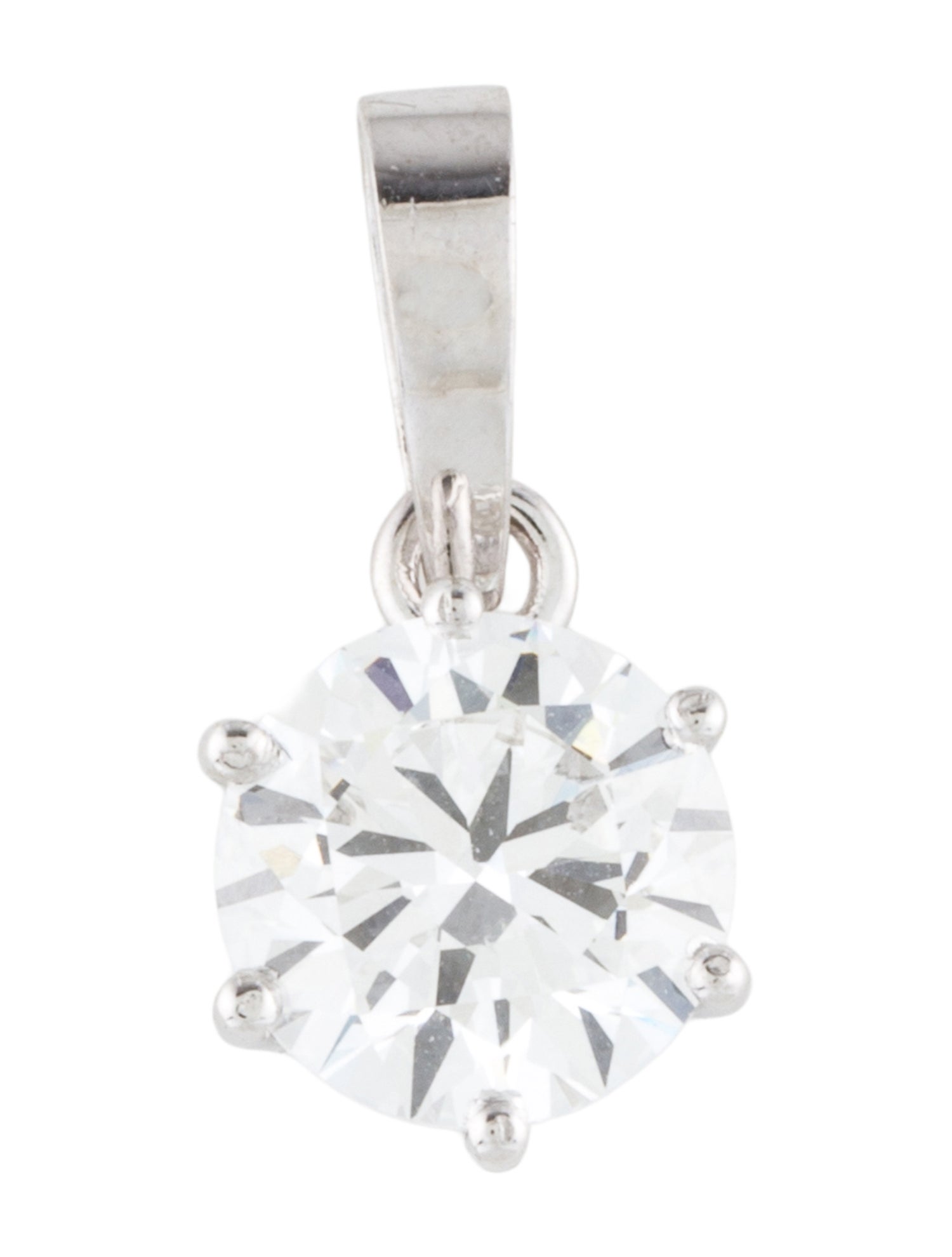 Pendant 14K 3.11ct Lab-Grown DIamond Solitaire Pendant