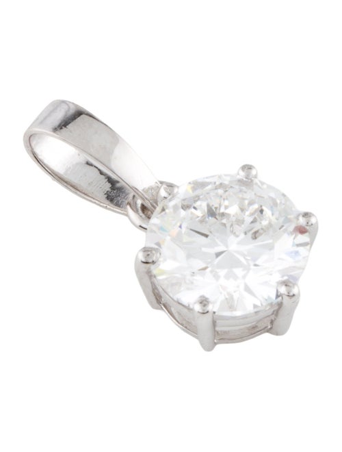 Pendant 14K 3.11ct Lab-Grown DIamond Solitaire Pendant