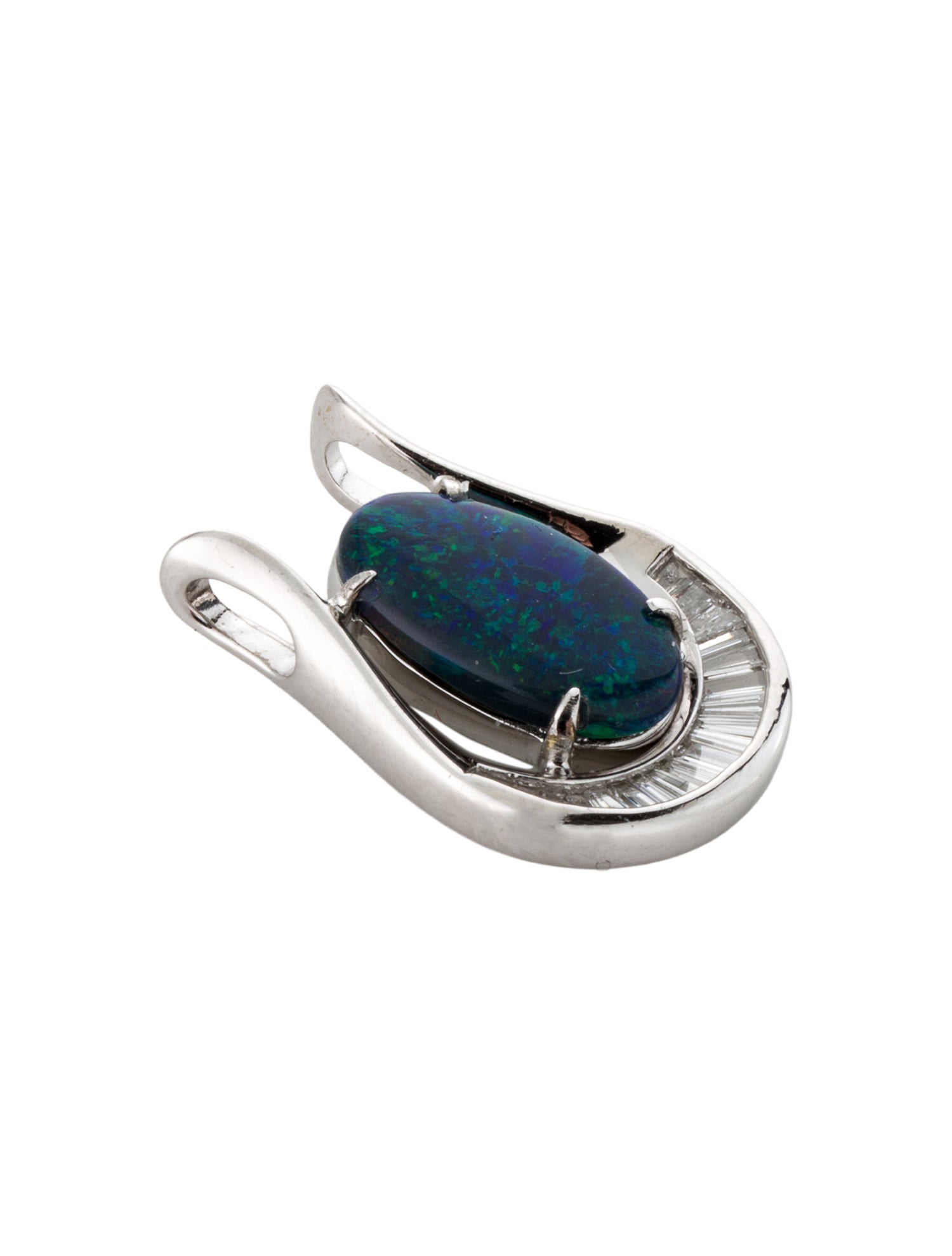 Pendant 18K 1.91ct Opal & Diamond