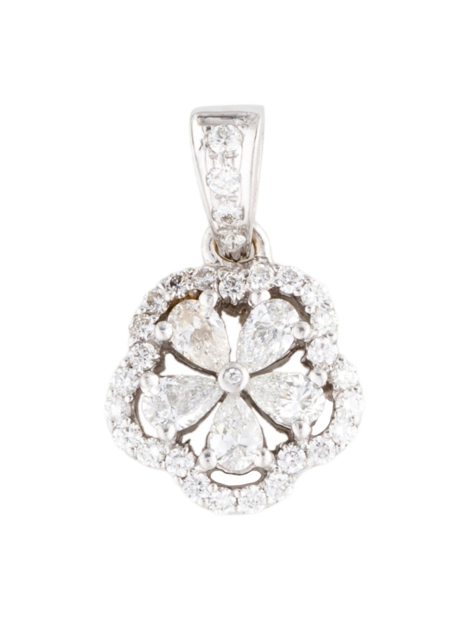 Pendant 14K Diamond Flower