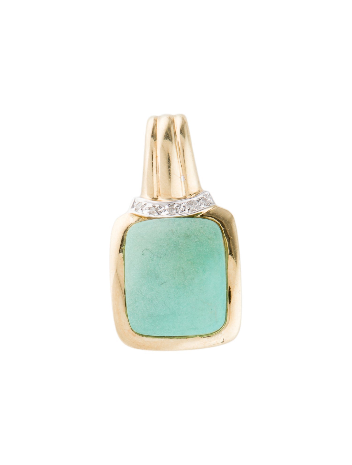 Pendant 14K Turquoise & Diamond