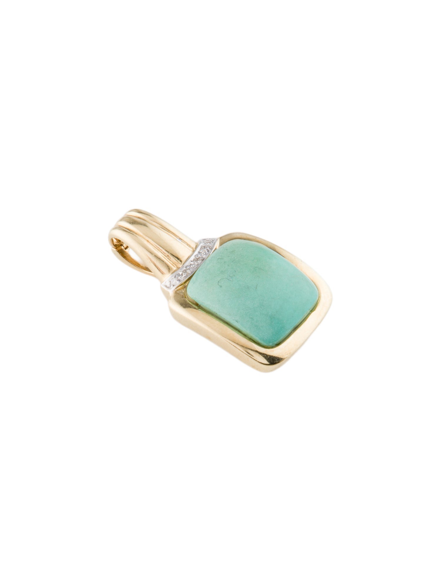 Pendant 14K Turquoise & Diamond