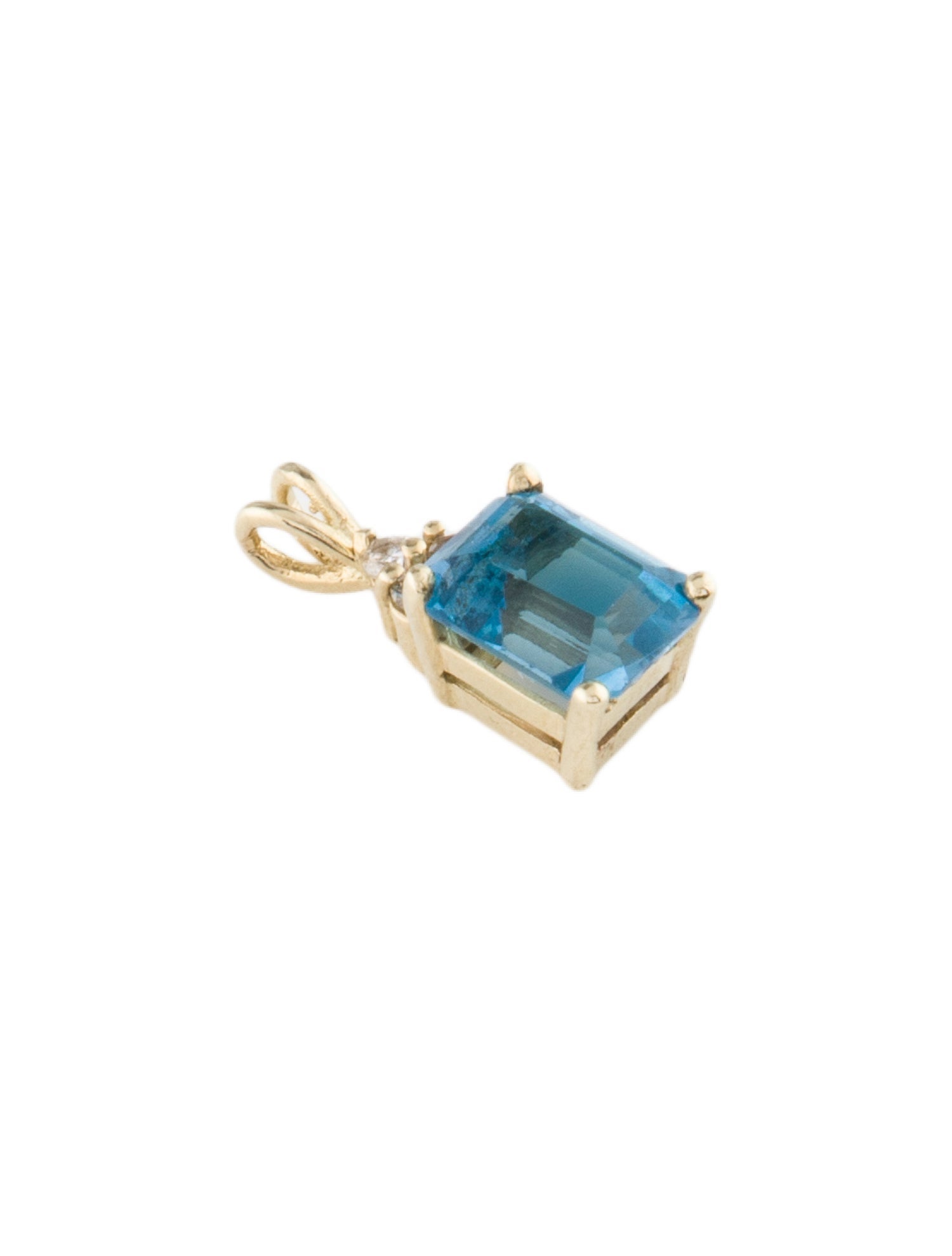 Pendant 14K Topaz & Diamond