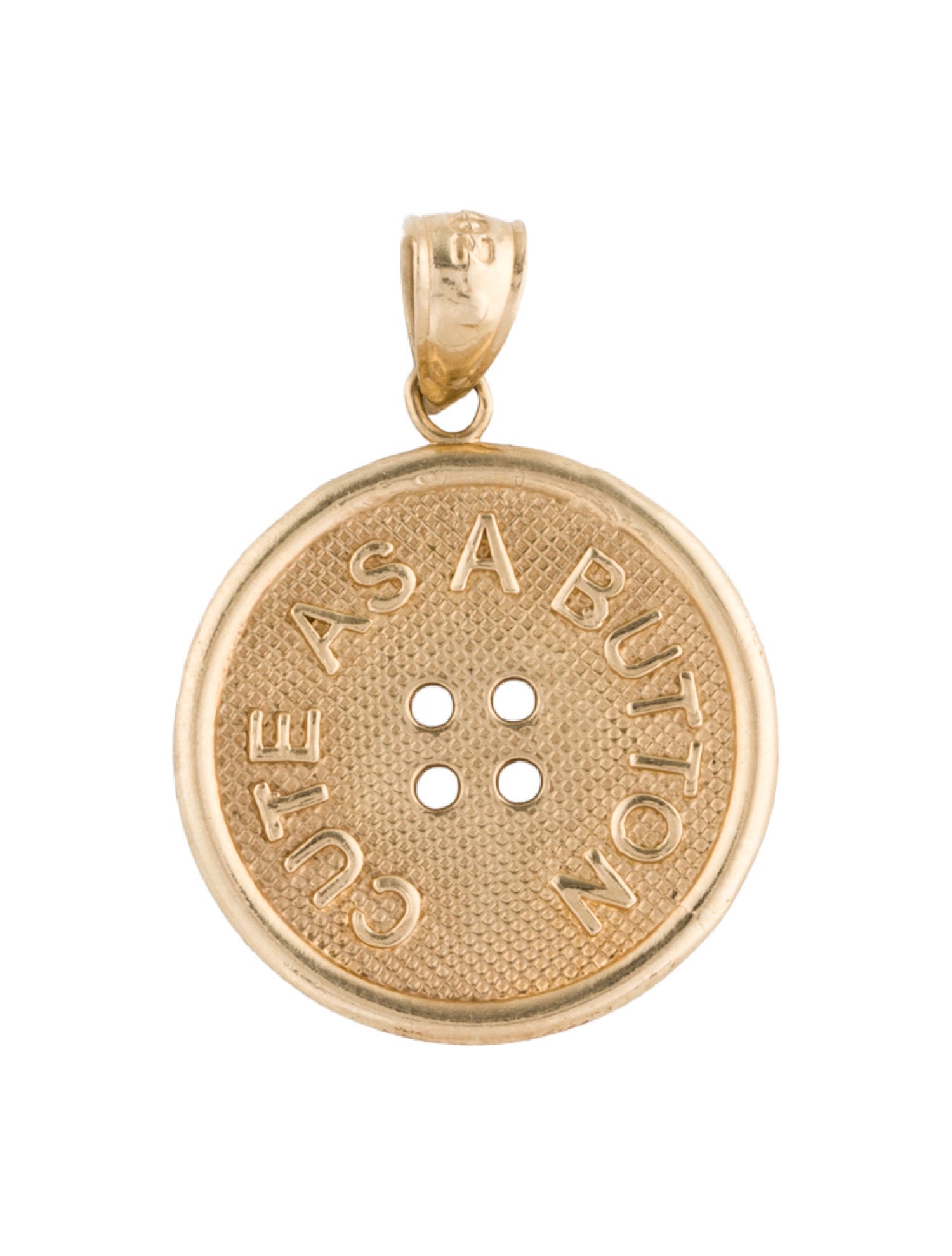 Pendant 14K Cute As A Button Charm