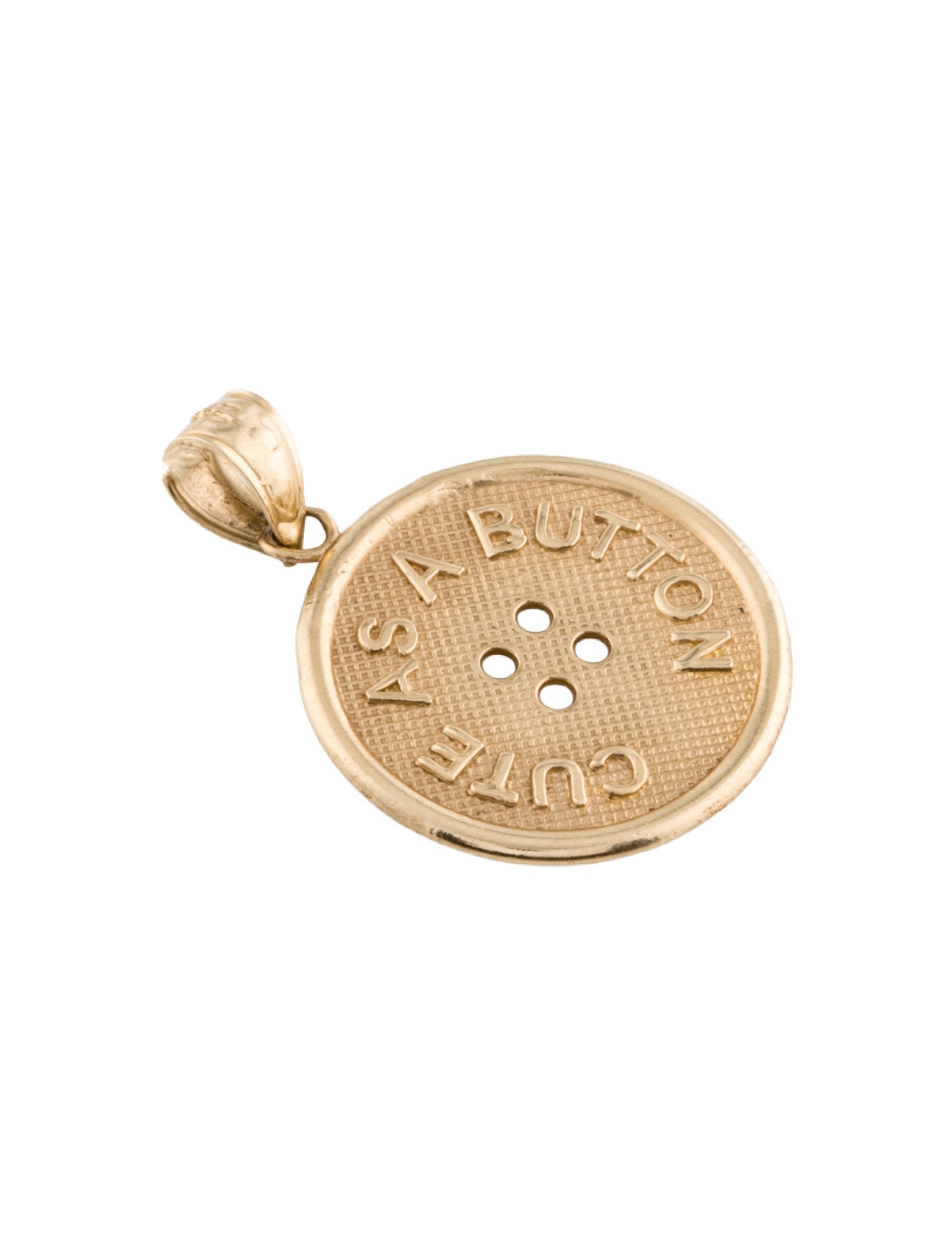 Pendant 14K Cute As A Button Charm