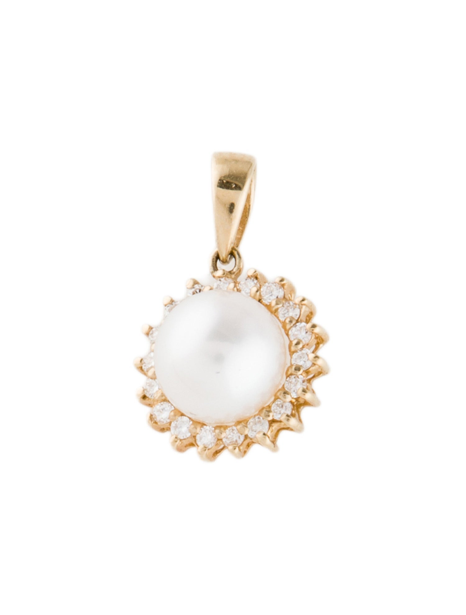 Pendant 14K Pearl & Diamond