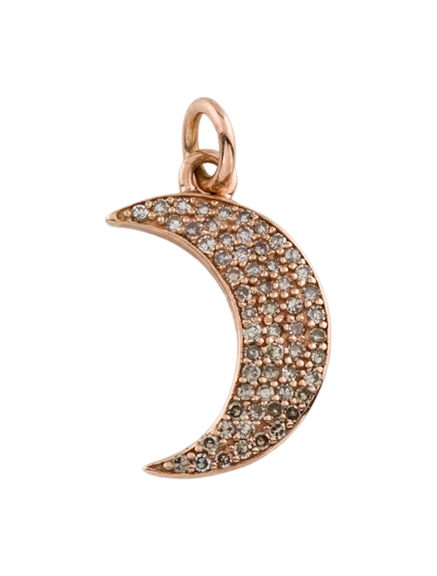 Pendant 14K Diamond Crescent Moon Pendant