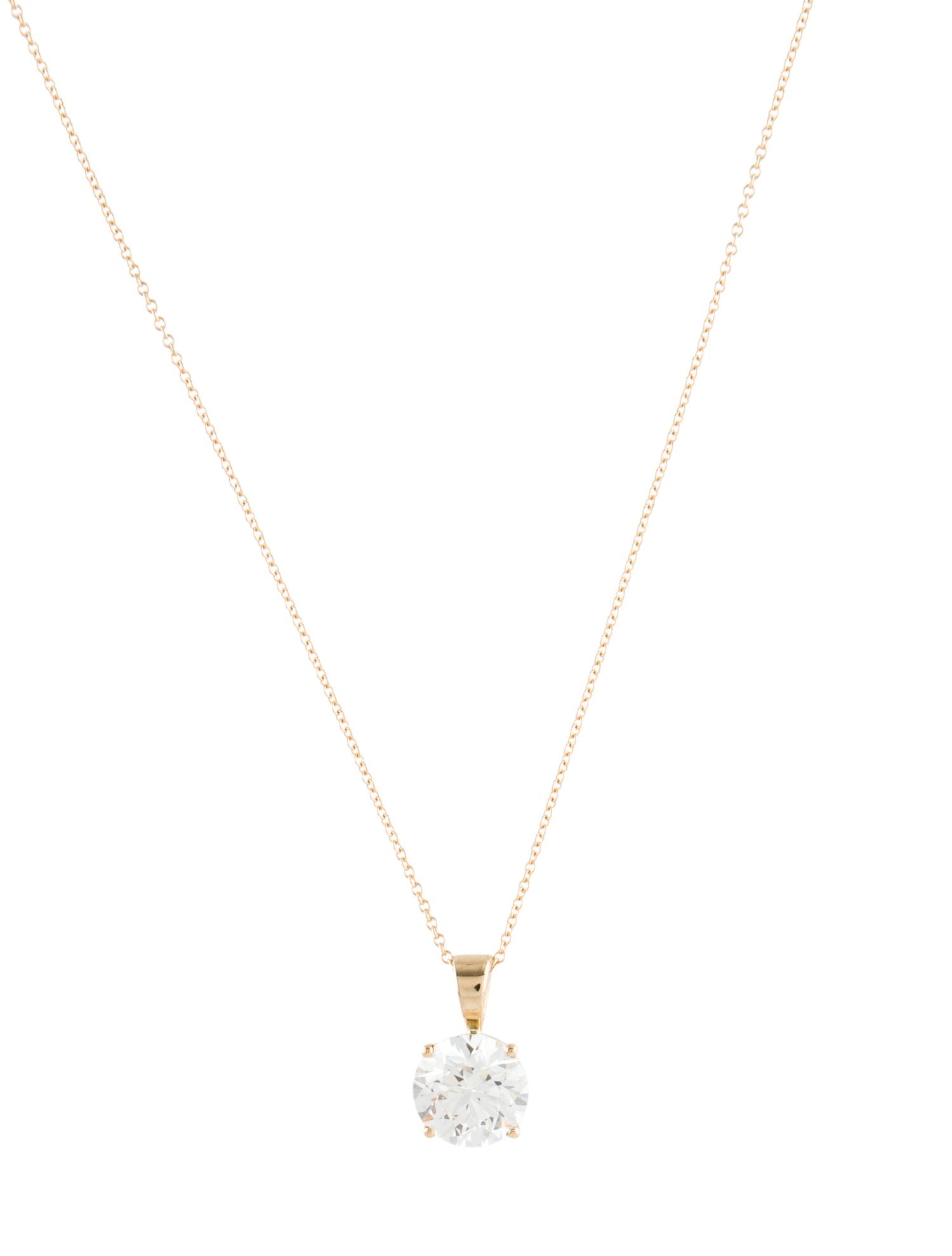 Pendant 14K 2.00ctw Lab-Grown Diamond Pendant Necklace