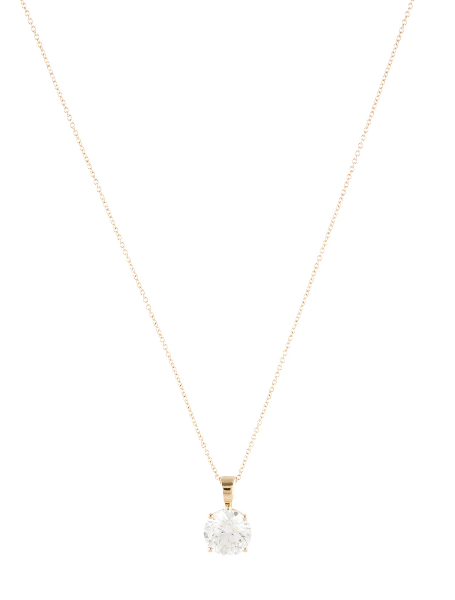 Pendant 14K 2.01ctw Lab-Grown Diamond Pendant Necklace
