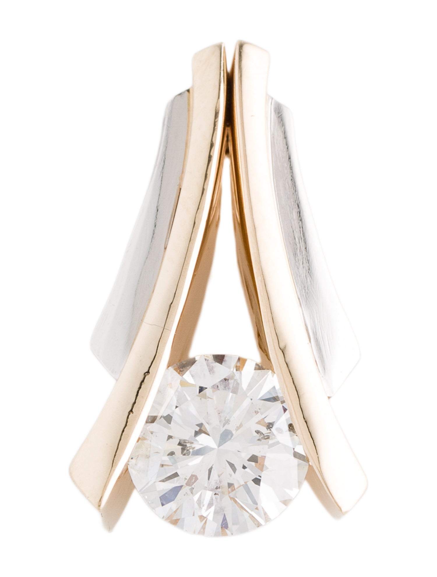 Pendant 2.54ct Two-Tone Diamond Pendant