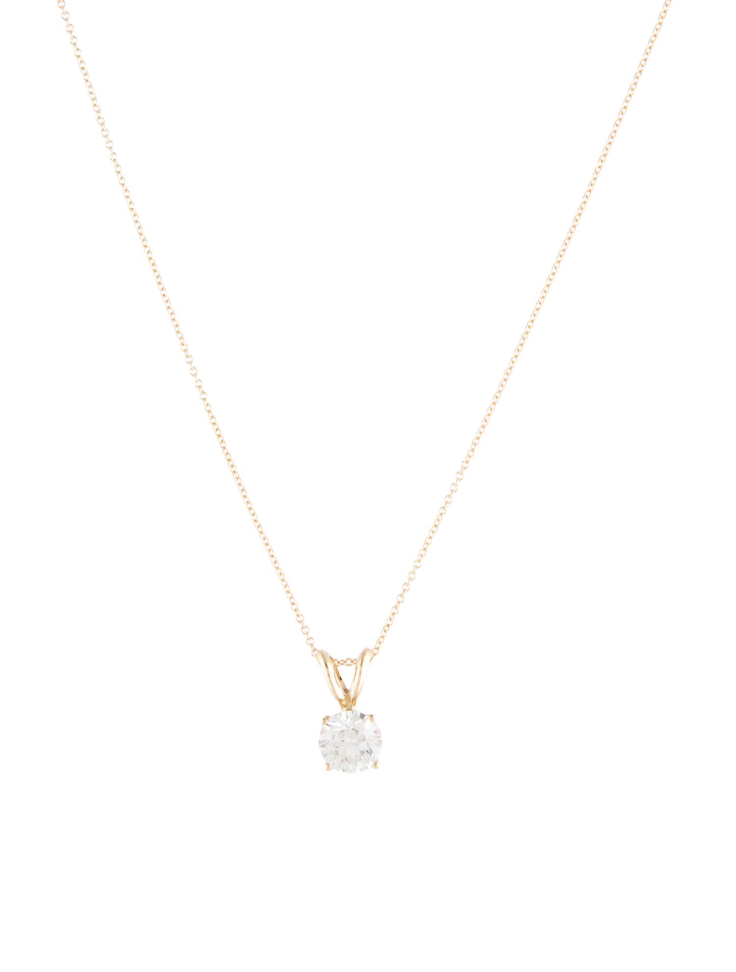 Pendant 14K 1.00ctw Lab-Grown Diamond Pendant Necklace