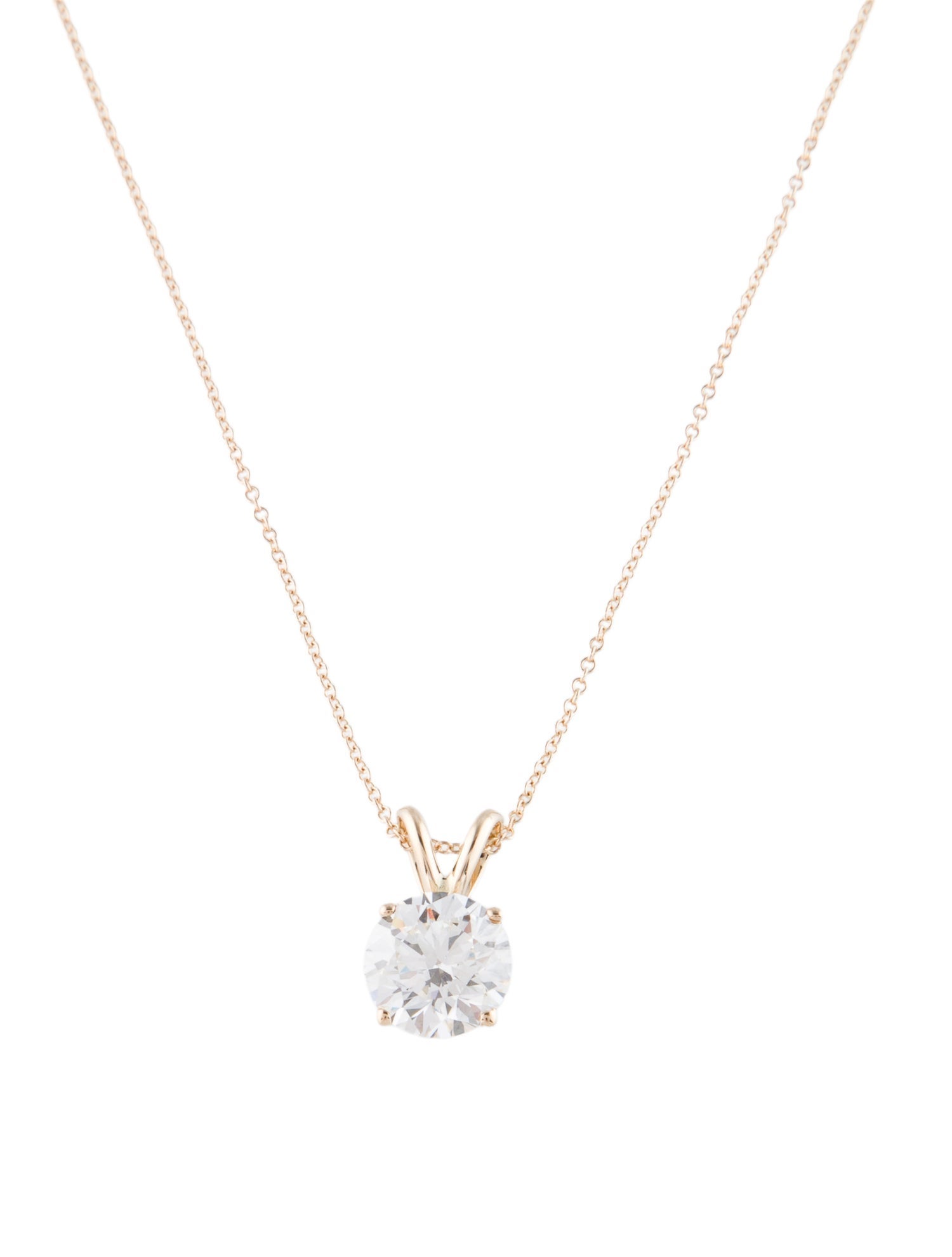 Pendant 14K 1.50ct Lab-Grown Diamond Pendant Necklace