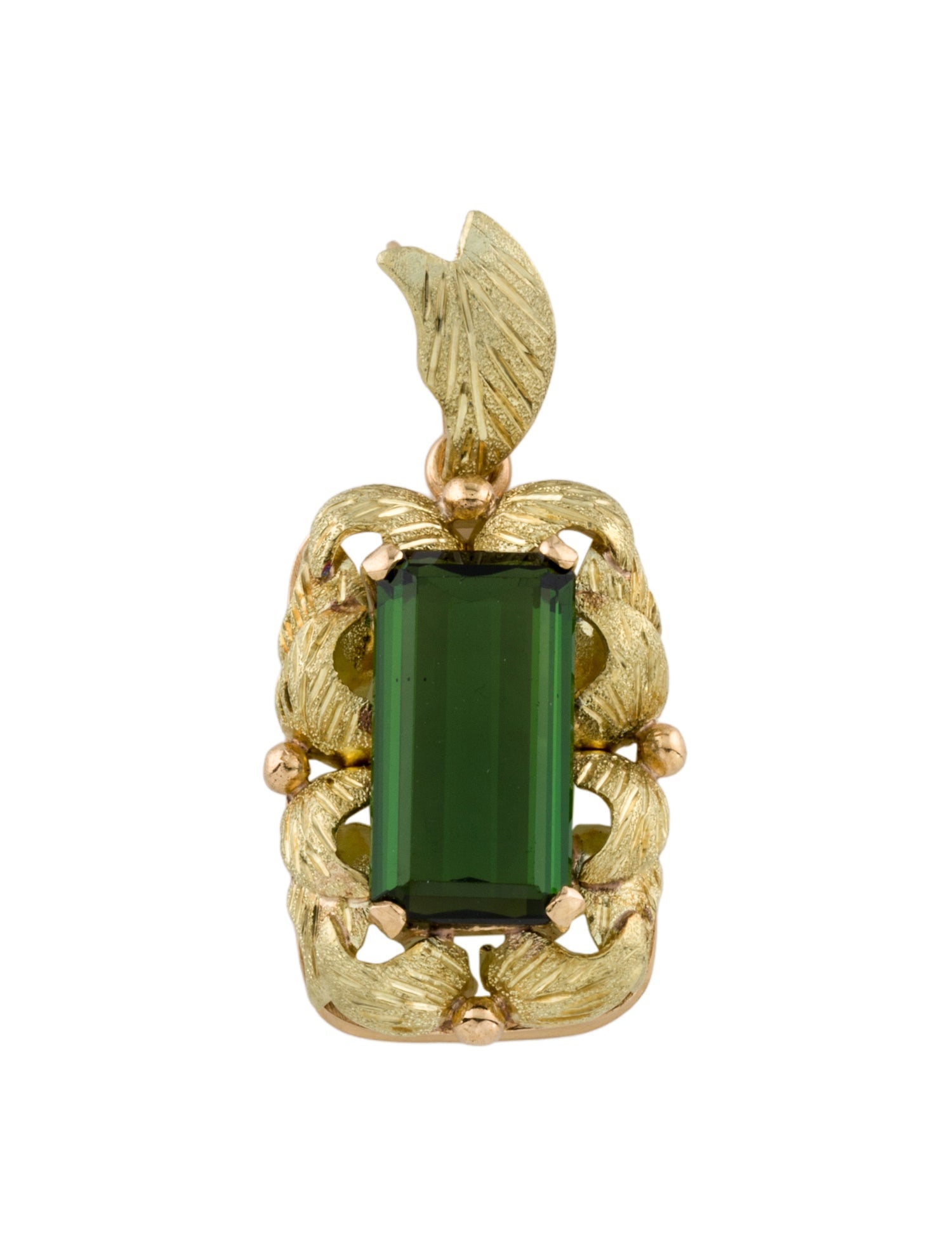 Pendant 17K 3.54ct Tourmaline