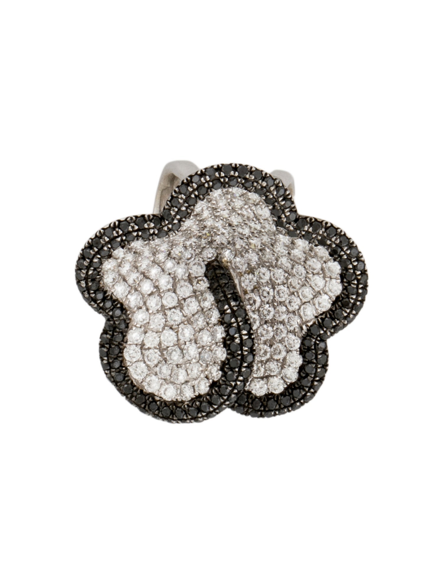 Pendant 18K Diamond & Spinel Flower