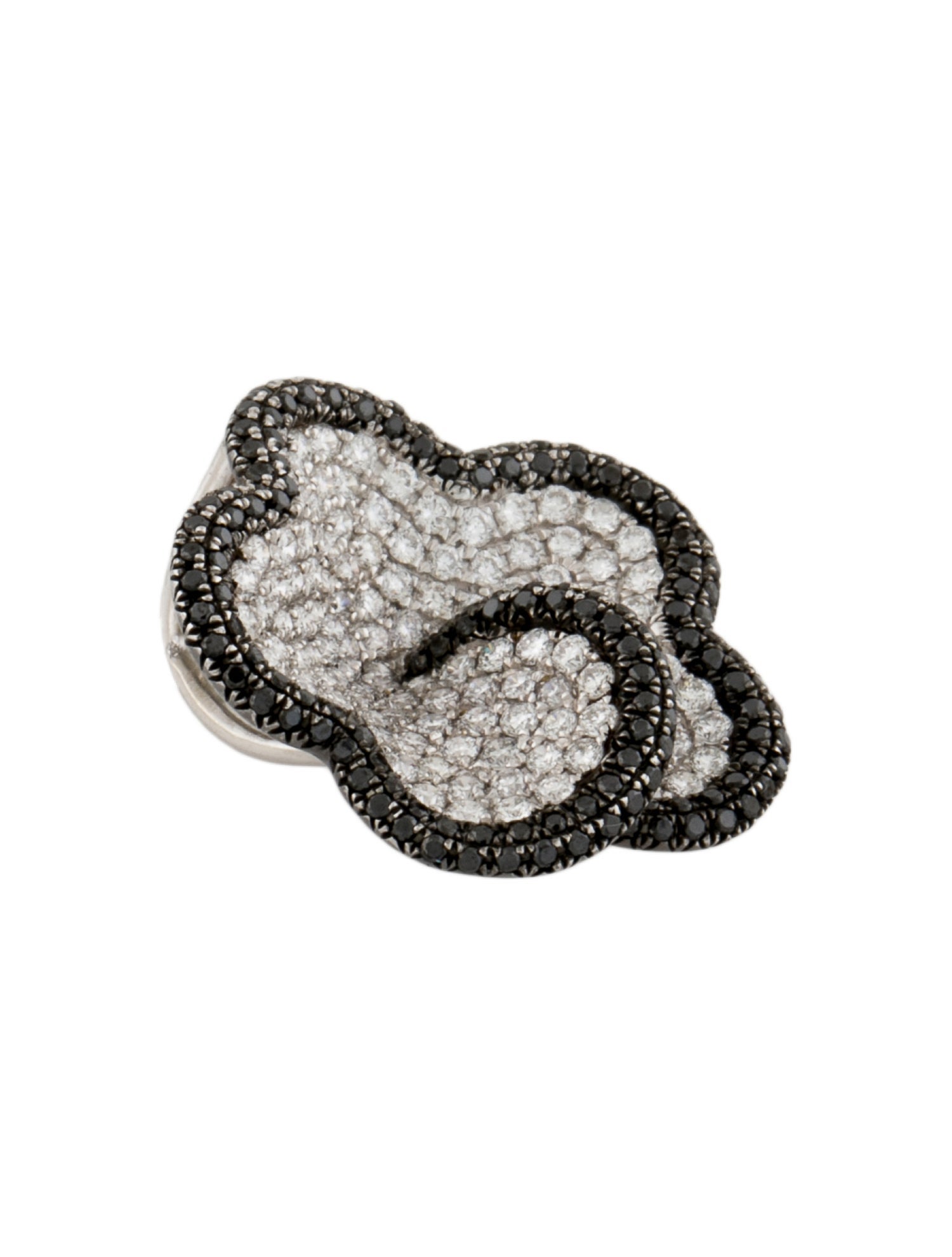 Pendant 18K Diamond & Spinel Flower