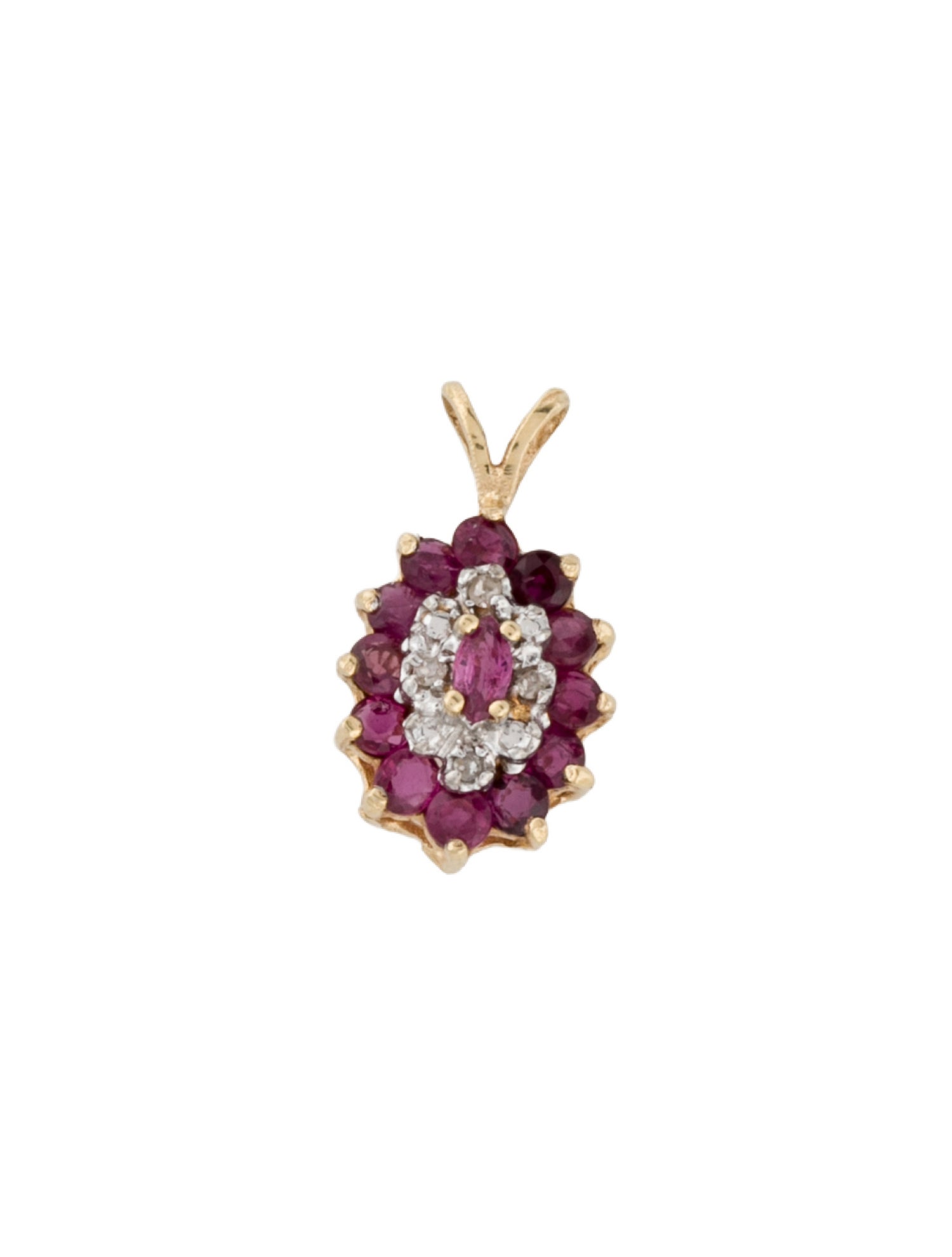 Pendant 14K Ruby & Diamond