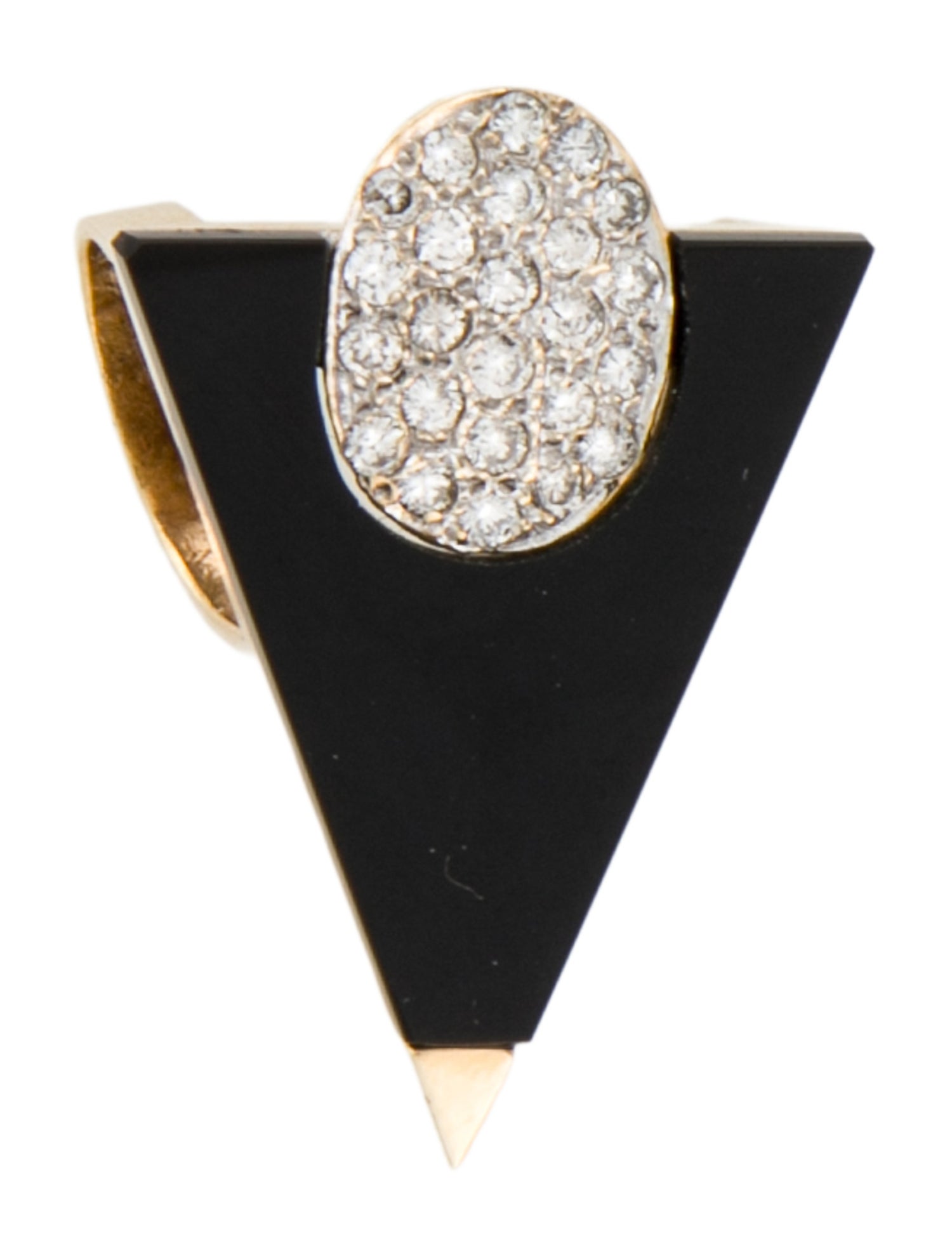 Pendant 14K Onyx & Diamond