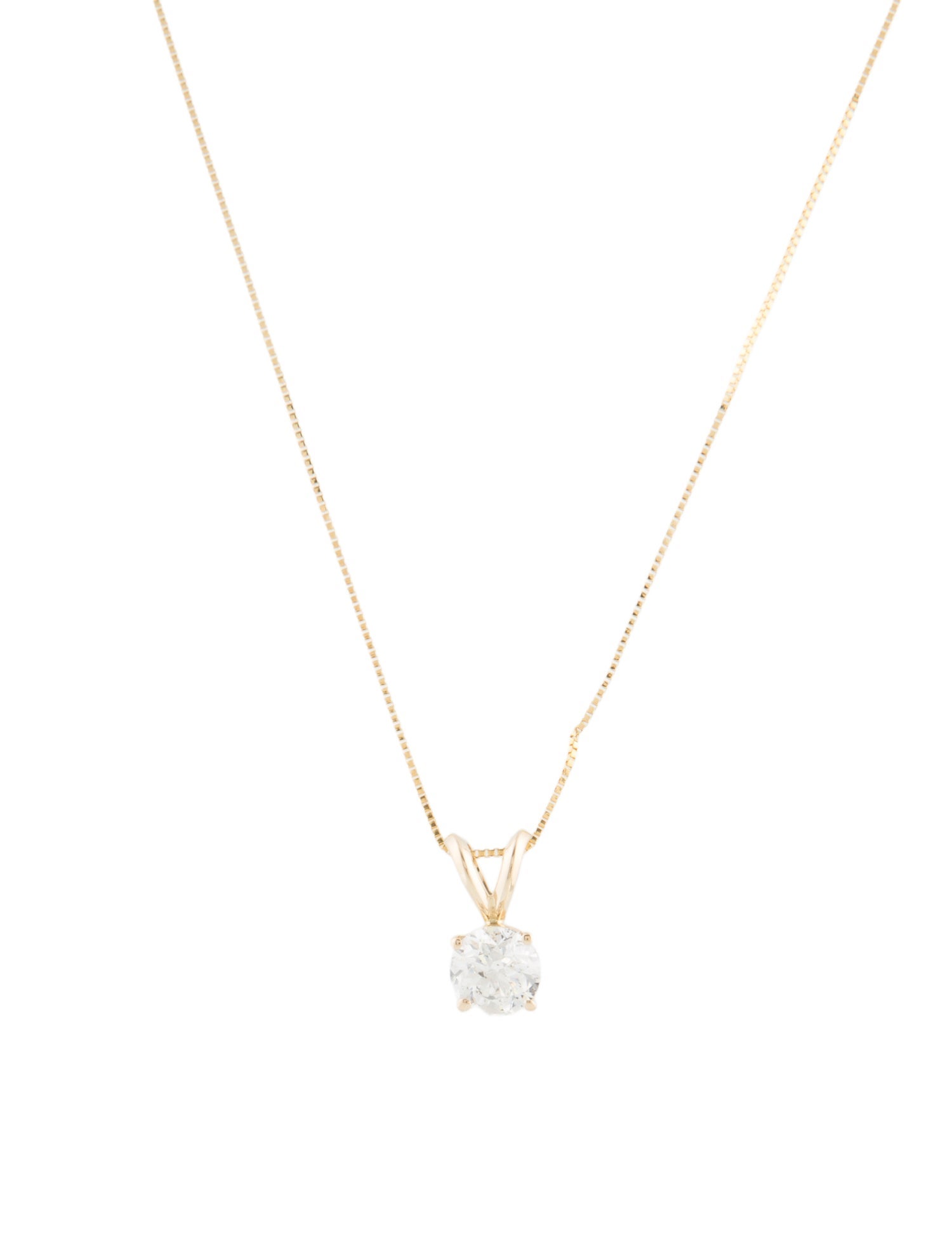 Pendant 14K Diamond Solitaire Necklace