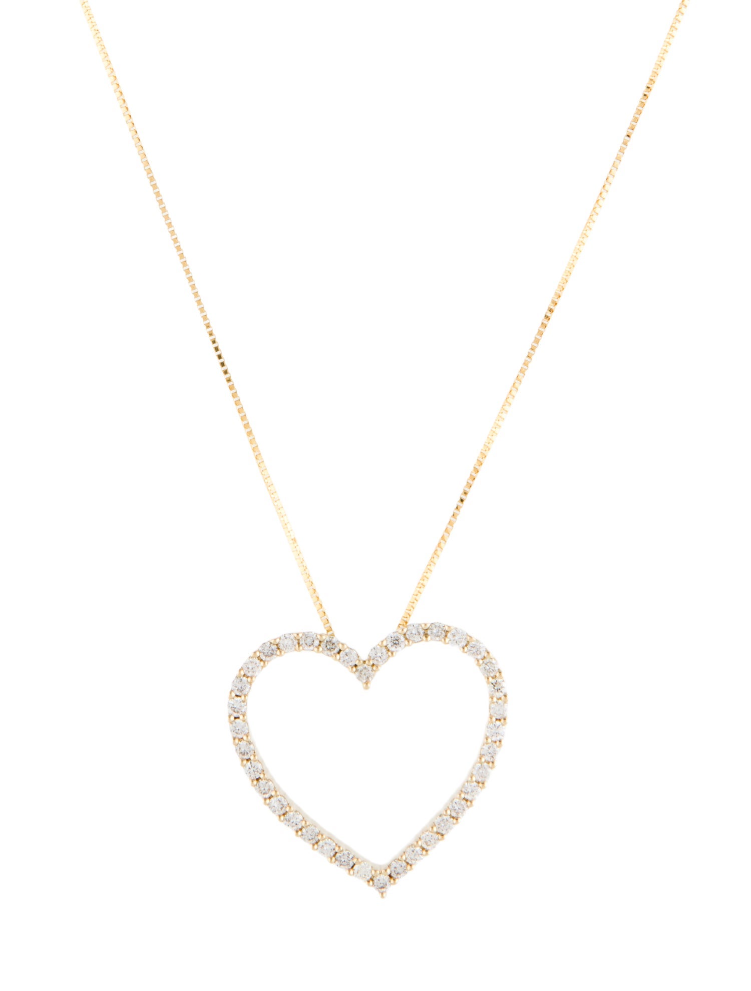 Pendant 14K Diamond Heart Necklace
