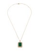 Pendant 18K 6.58ct Emerald & Diamond Pendant Necklace