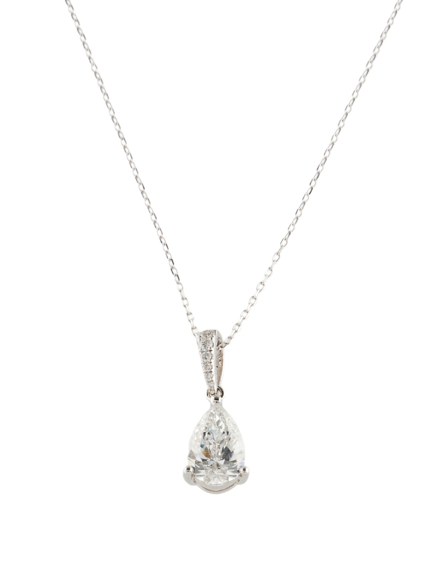 Pendant 14K 1.58ctw Lab-Grown Diamond Pendant Necklace