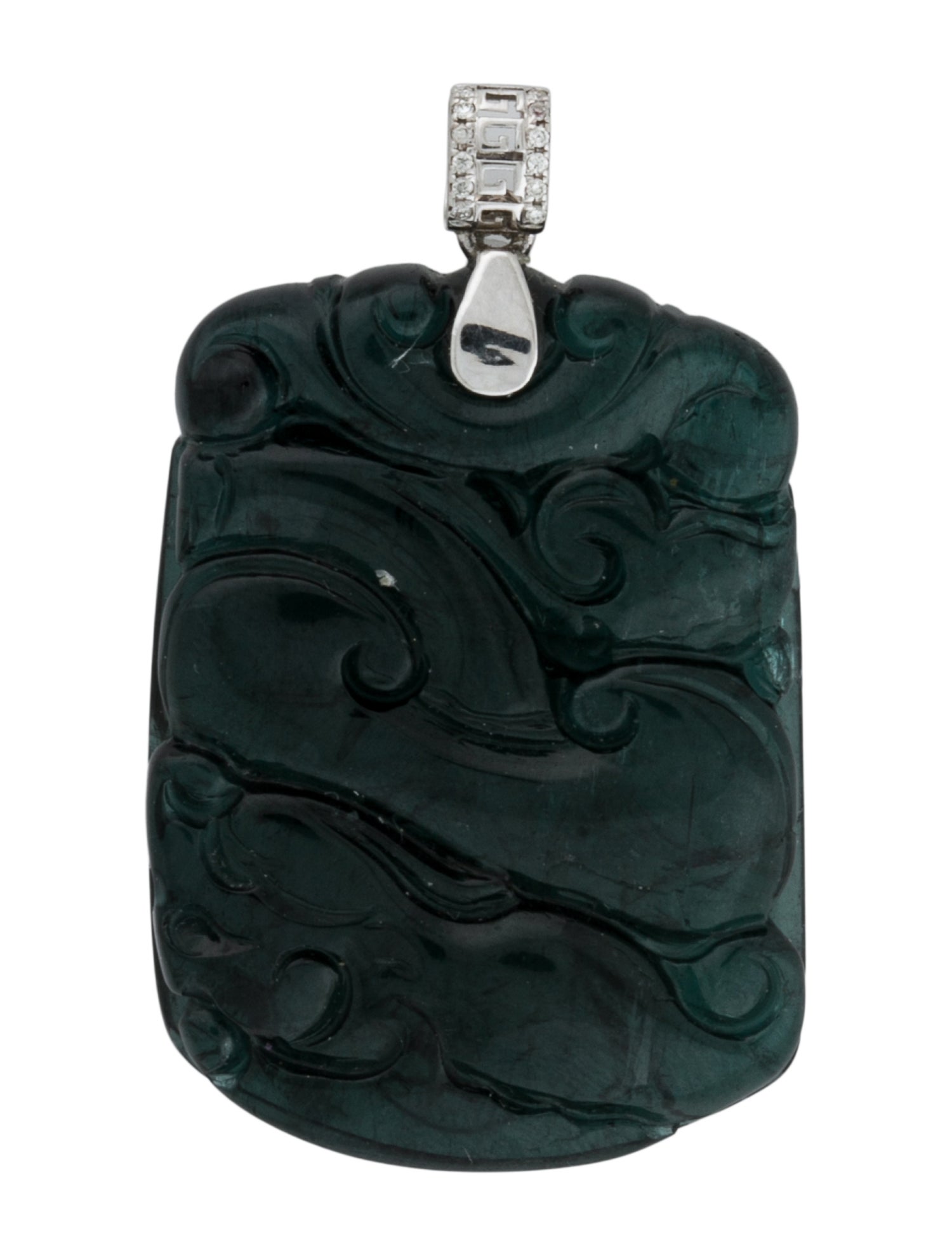 Pendant 18K Tourmaline & Diamond