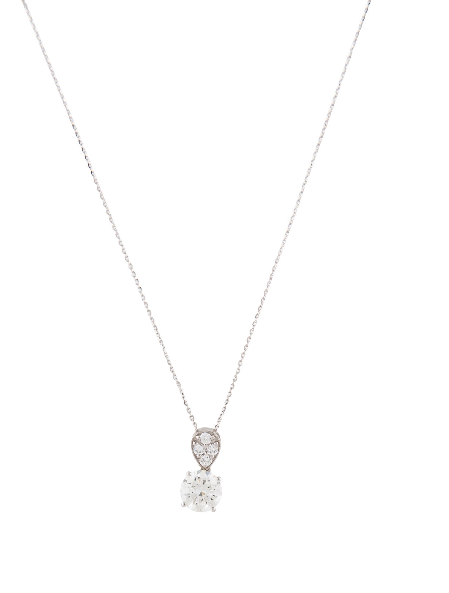 Pendant 14K 1.63ctw Lab-Grown Diamond Pendant Necklace