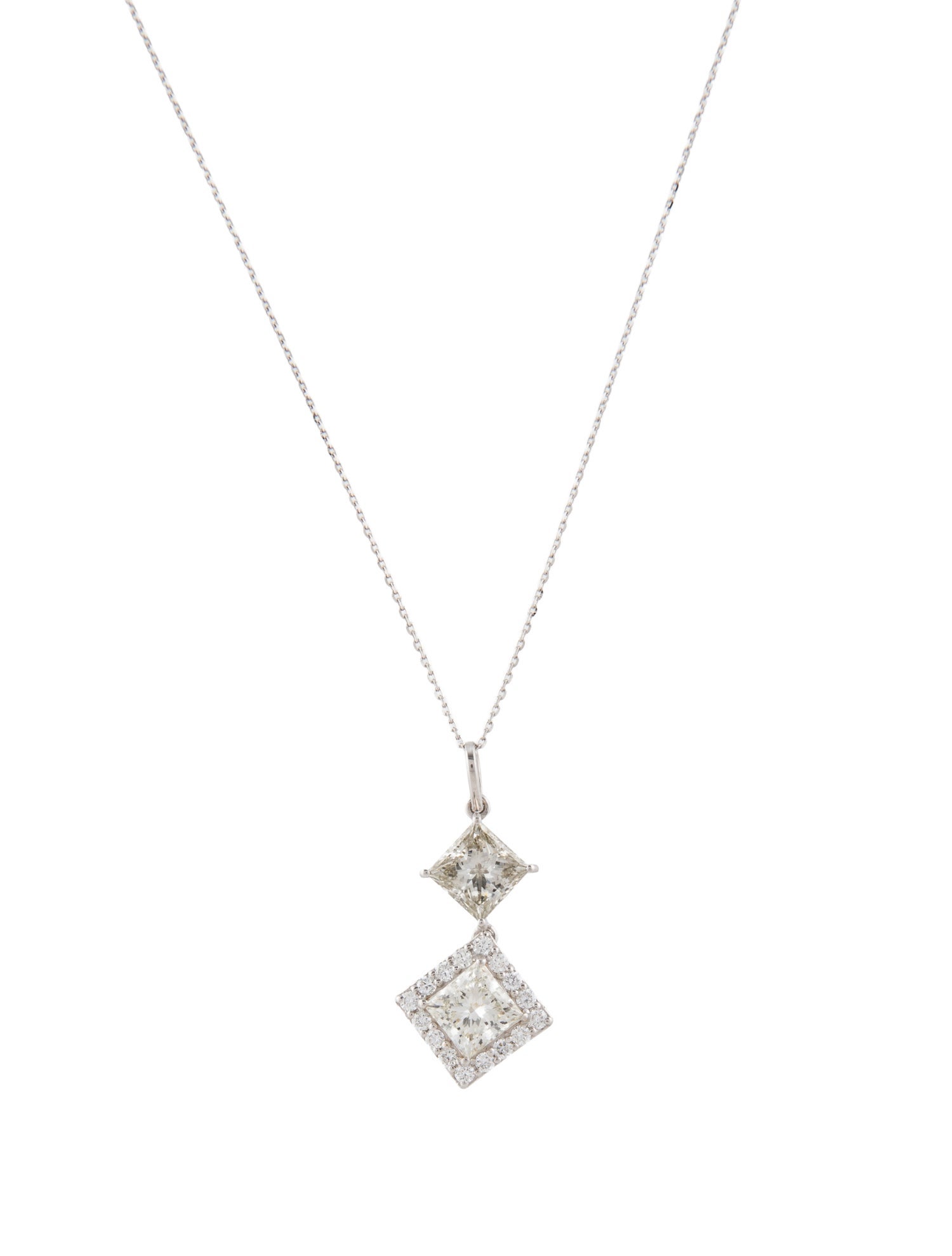 Pendant 14K 3.31ctw Lab-Grown Diamond Pendant Necklace