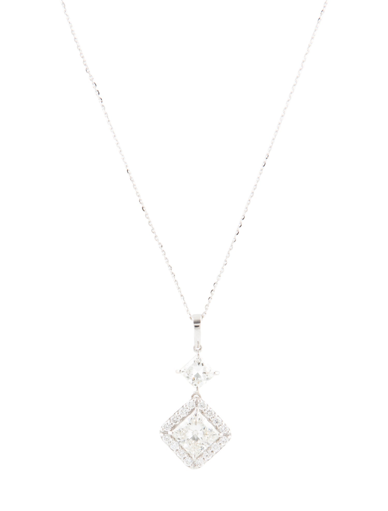 Pendant 14K 3.10ctw Lab-Grown Diamond Pendant Necklace