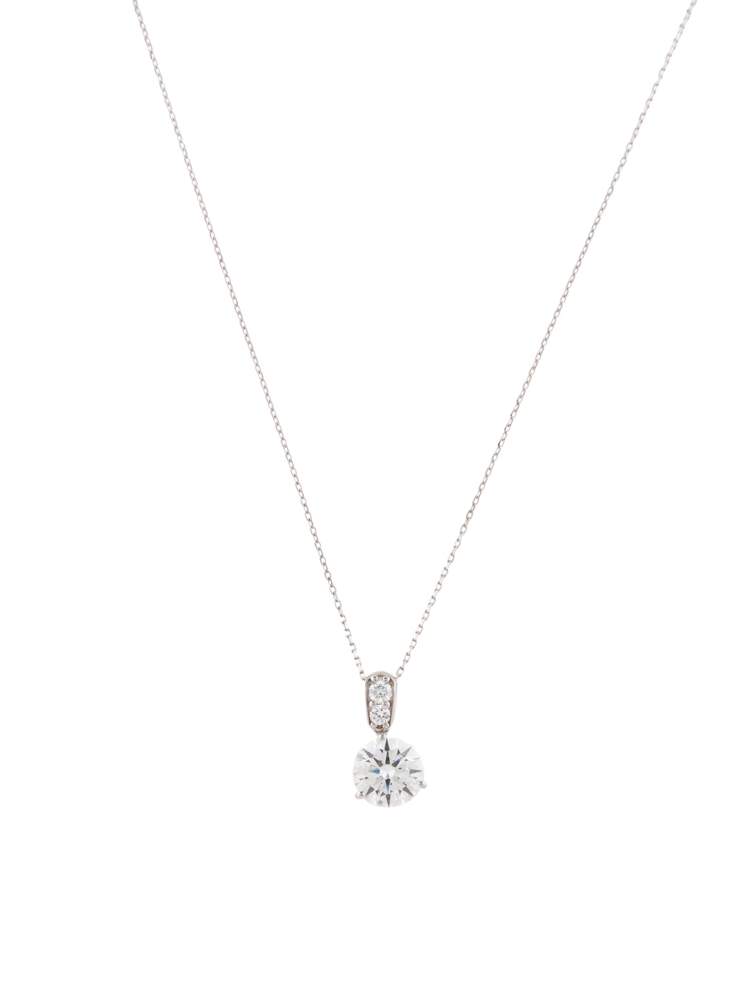 Pendant 14K 1.62ctw Lab-Grown Diamond Pendant Necklace