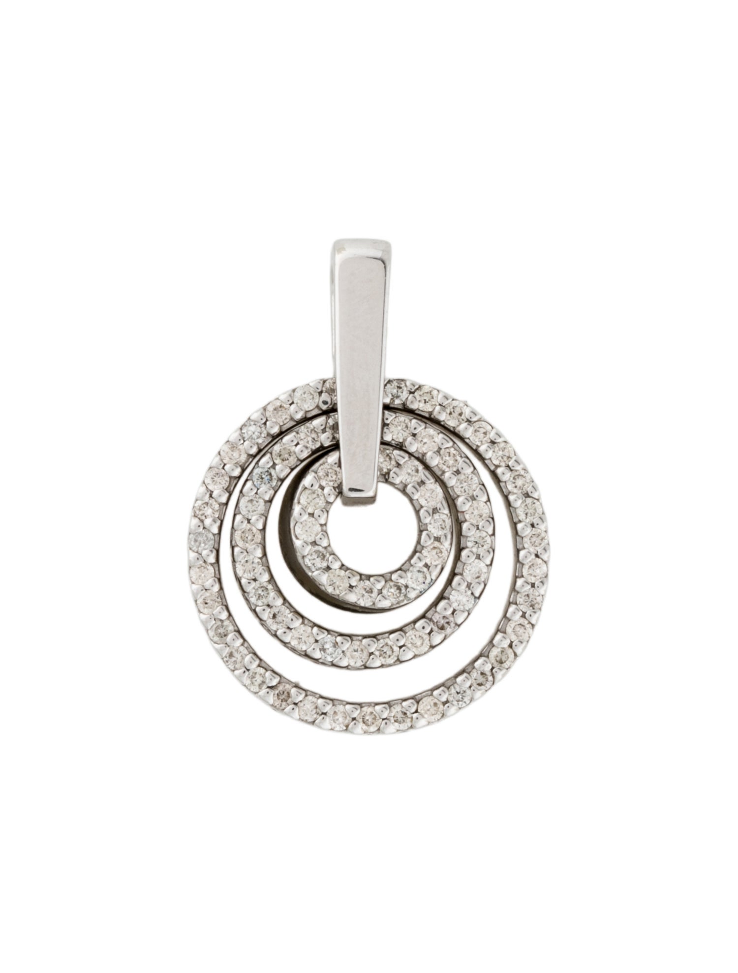 Pendant 14k Diamond Spinning Open Circle