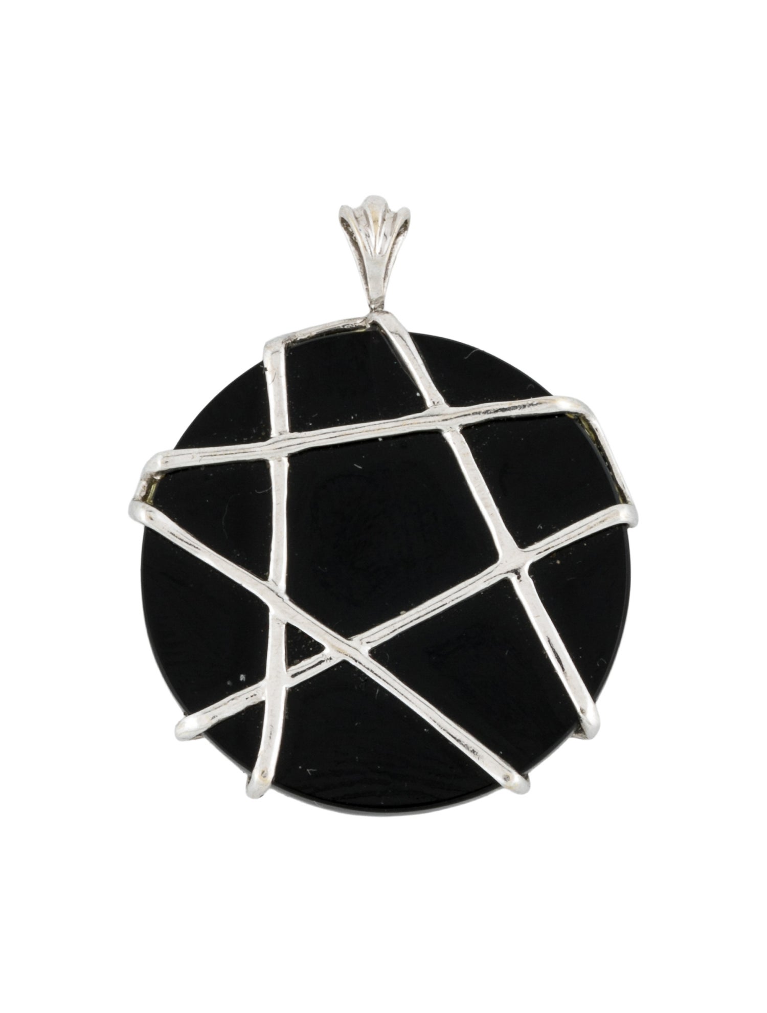 Pendant 14K Onyx Circle