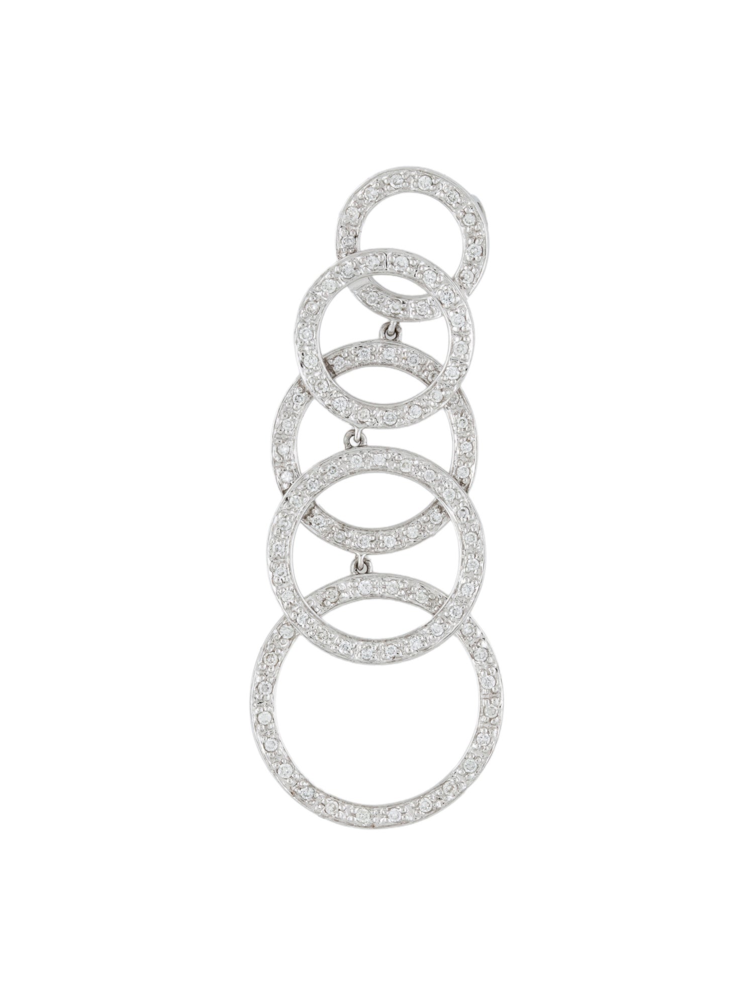 Pendant 14K Diamond Multi-Circle Drop