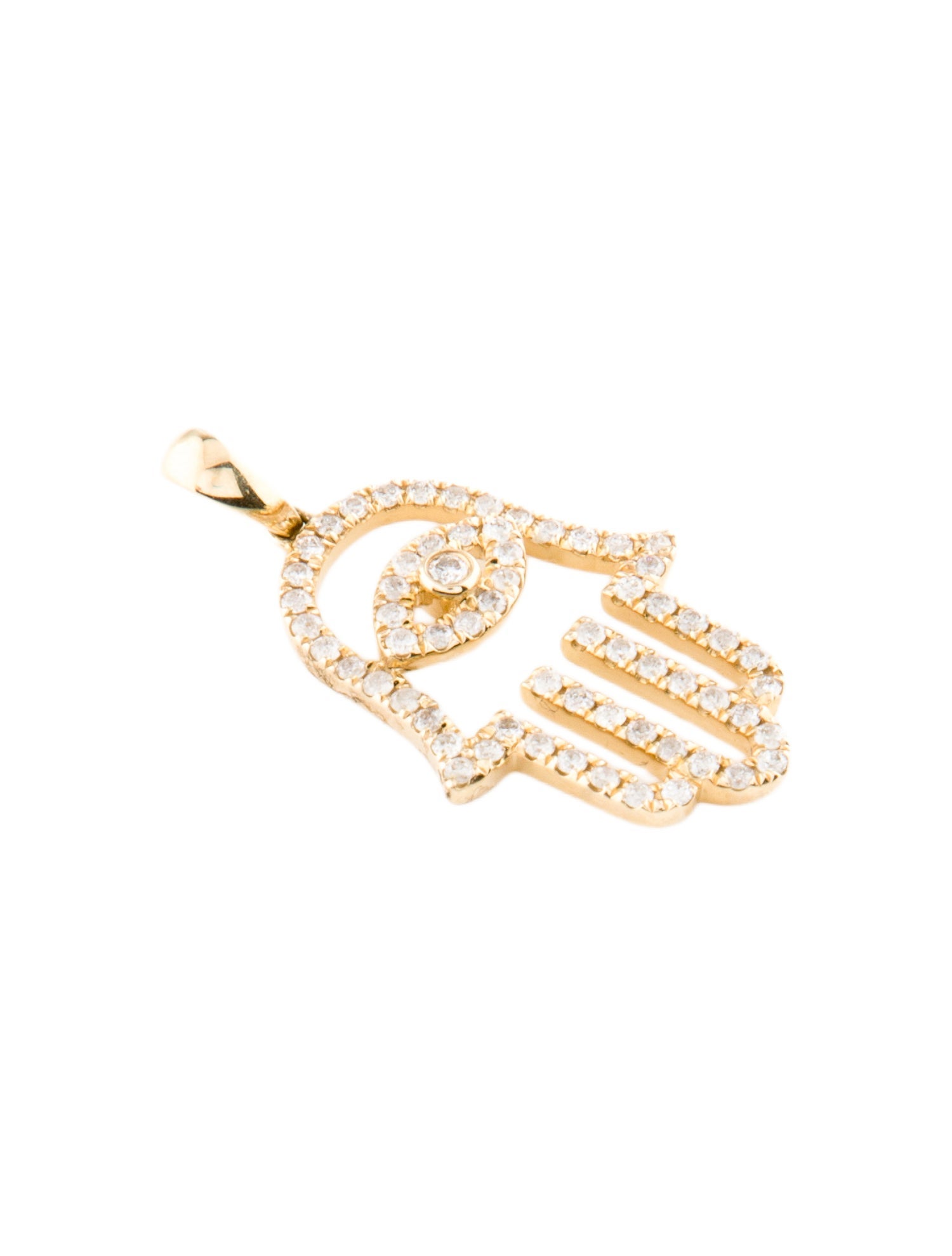 Pendant 14K Diamond Hamsa Pendant