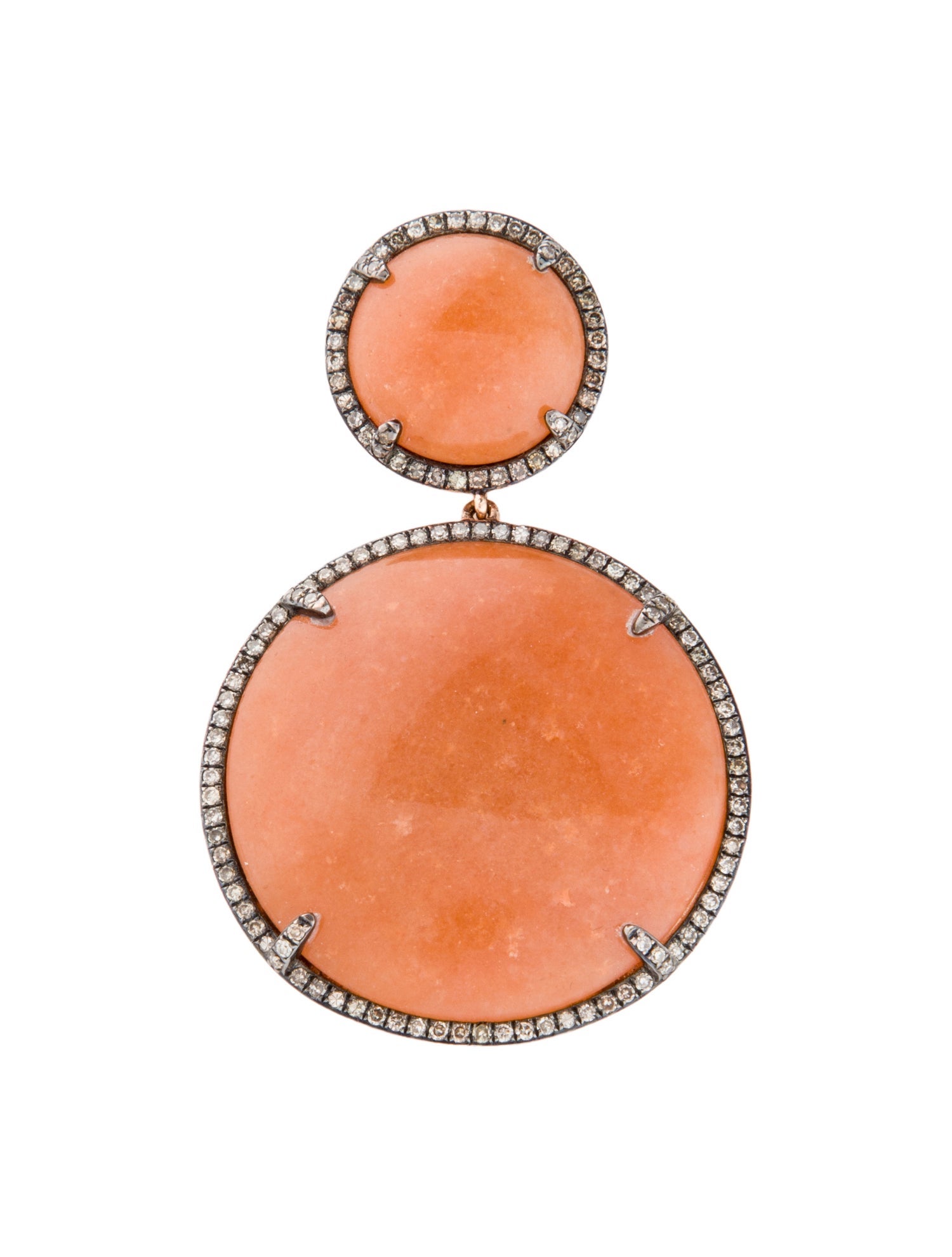 Pendant 14K 40.99ct Dyed Quartzite & Diamond