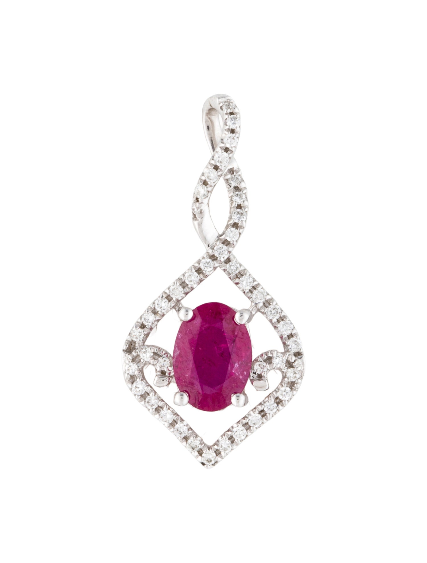 Pendant 14K Ruby & Diamond Pendant