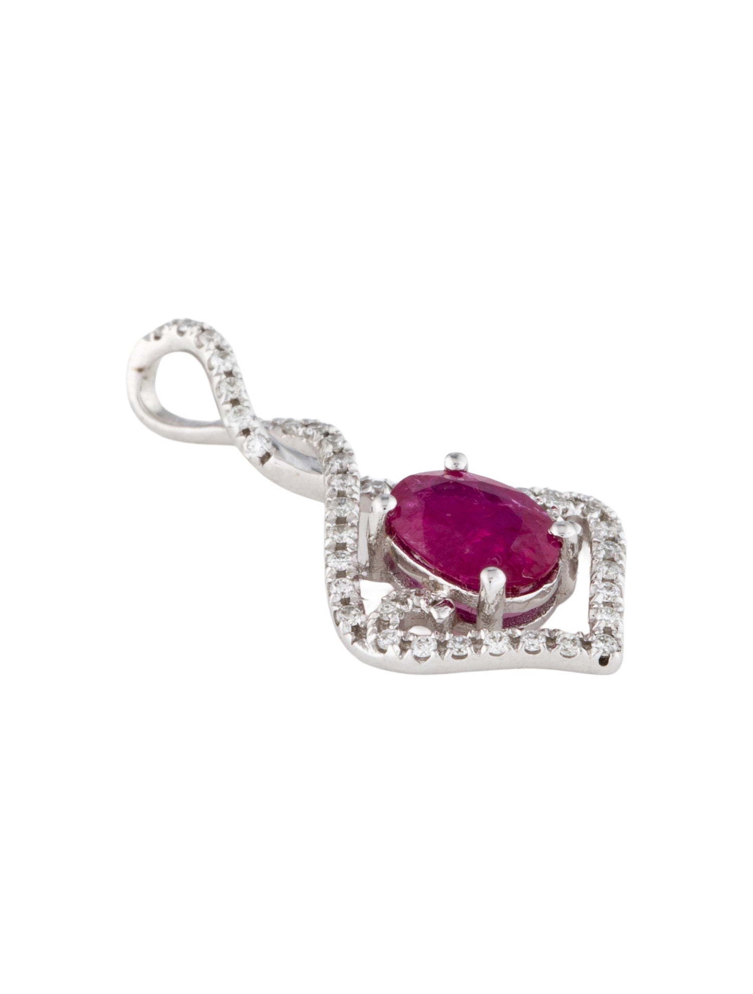 Pendant 14K Ruby & Diamond Pendant