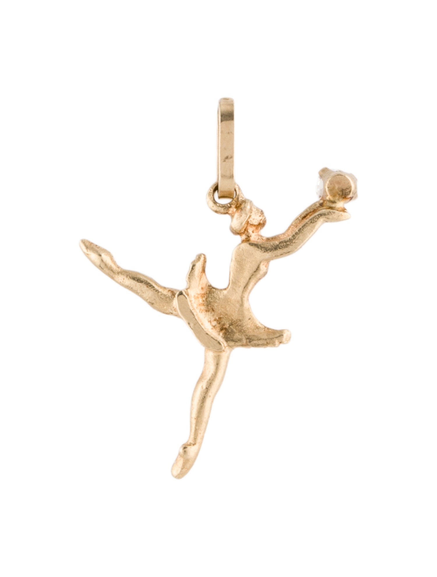 Pendant 14K Diamond Ballerina